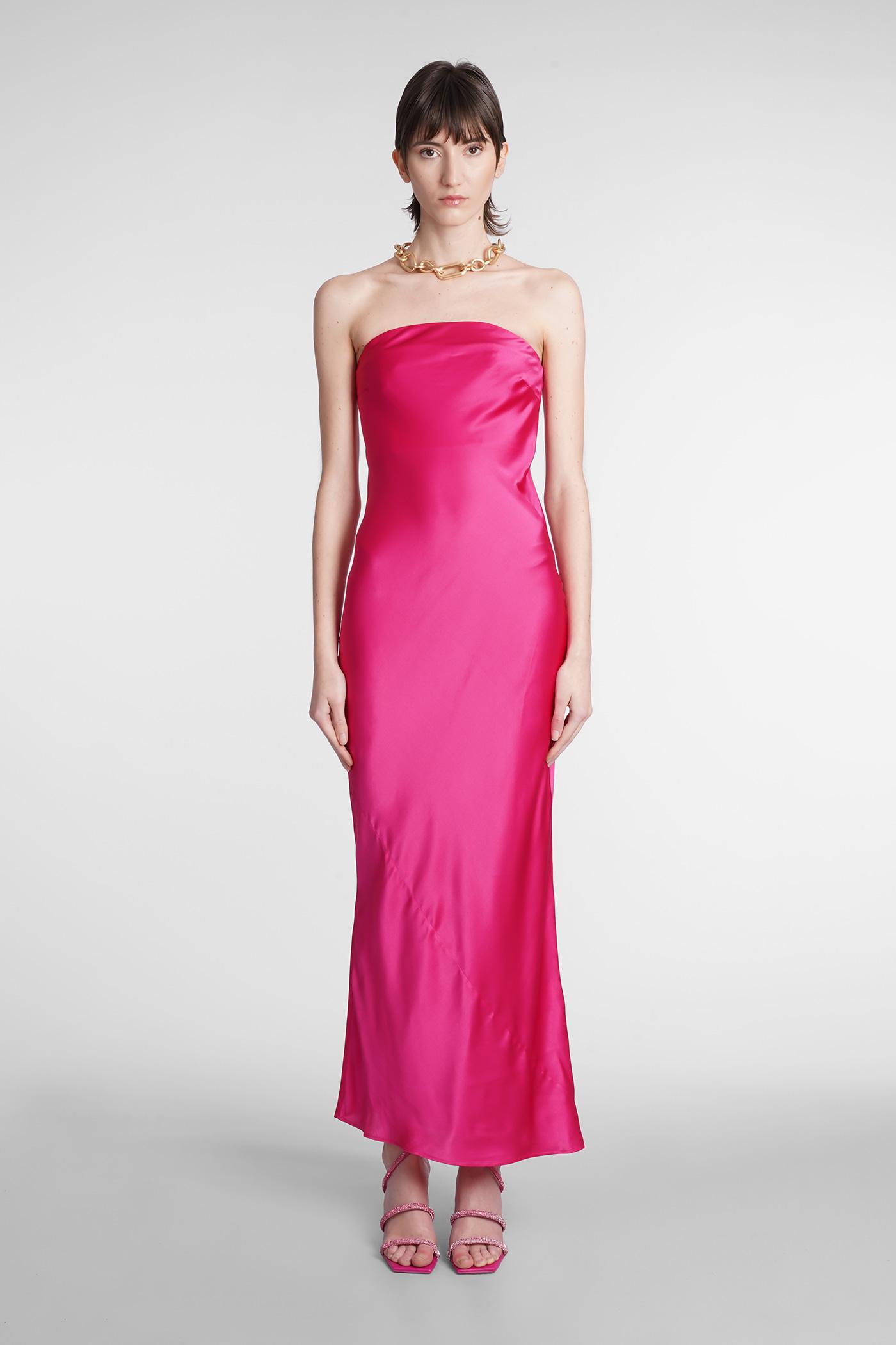 Cult Gaia Perla Gown Dress In Rose-pink Silk | Lyst