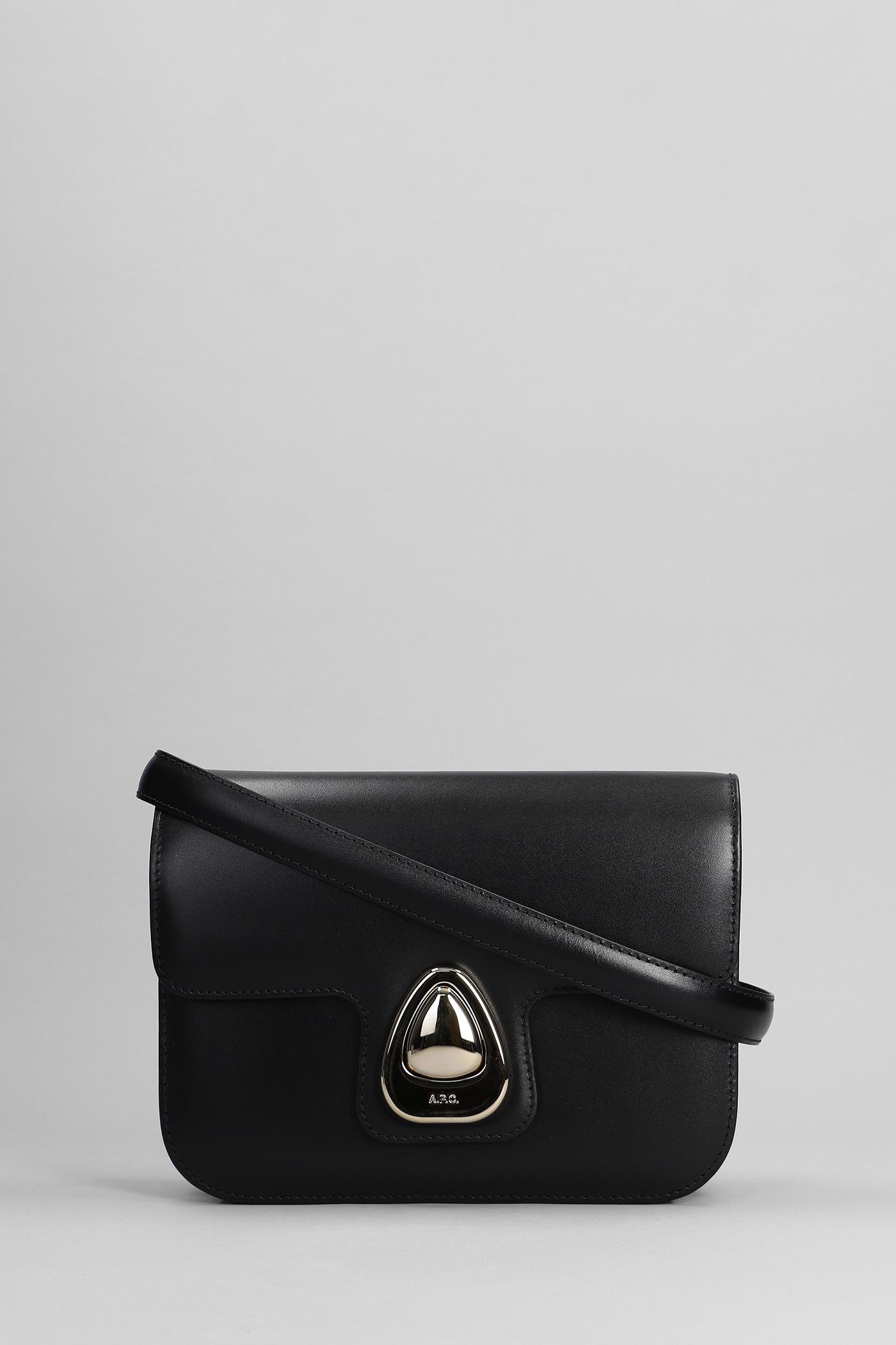 A.P.C. Astra Small Shoulder Bag In Black Leather in Gray | Lyst