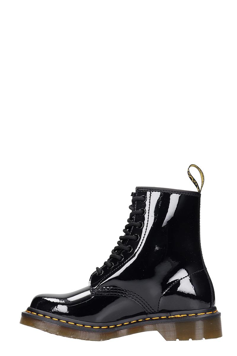 Dr. Martens 1460 Combat Boots In Black Patent Leather - Lyst