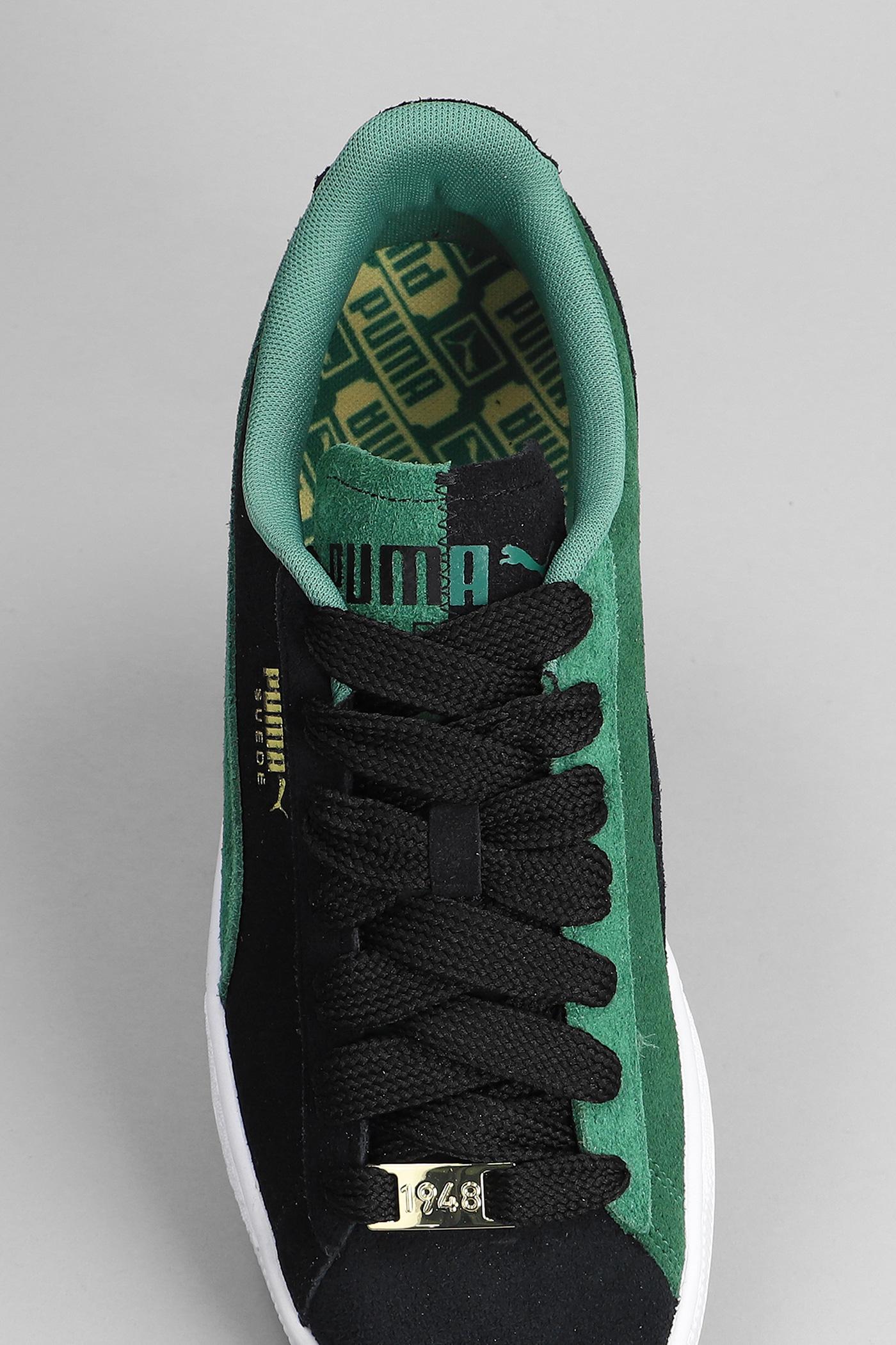 PUMA Archive Remastered Sneakers In Black Suede in Green for Men | Lyst