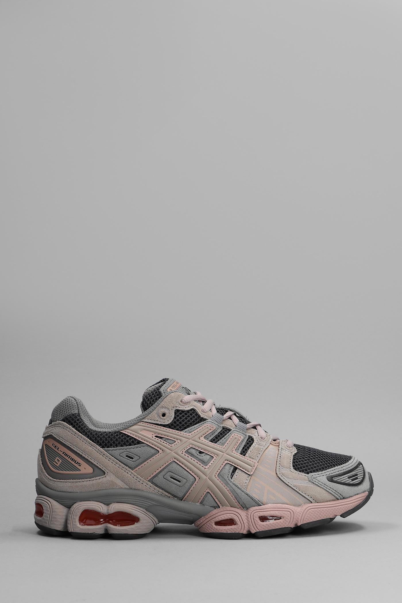 Asics Gel-nimbus 9 Sneakers In Beige Synthetic Fibers in Gray | Lyst