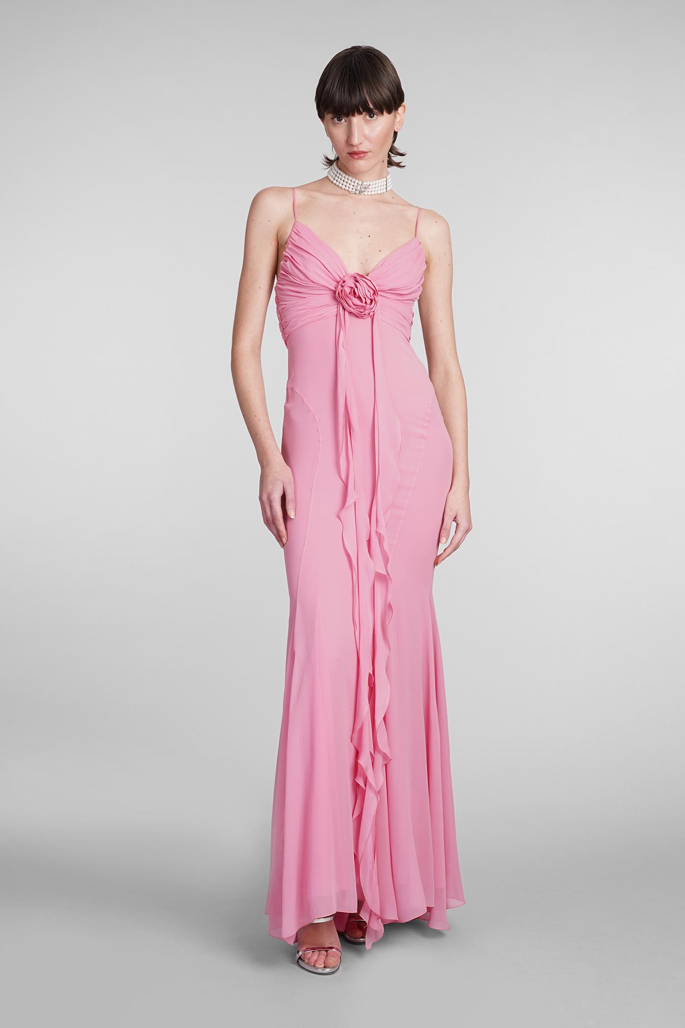 blumarine-pink-Abito-in-Seta-
