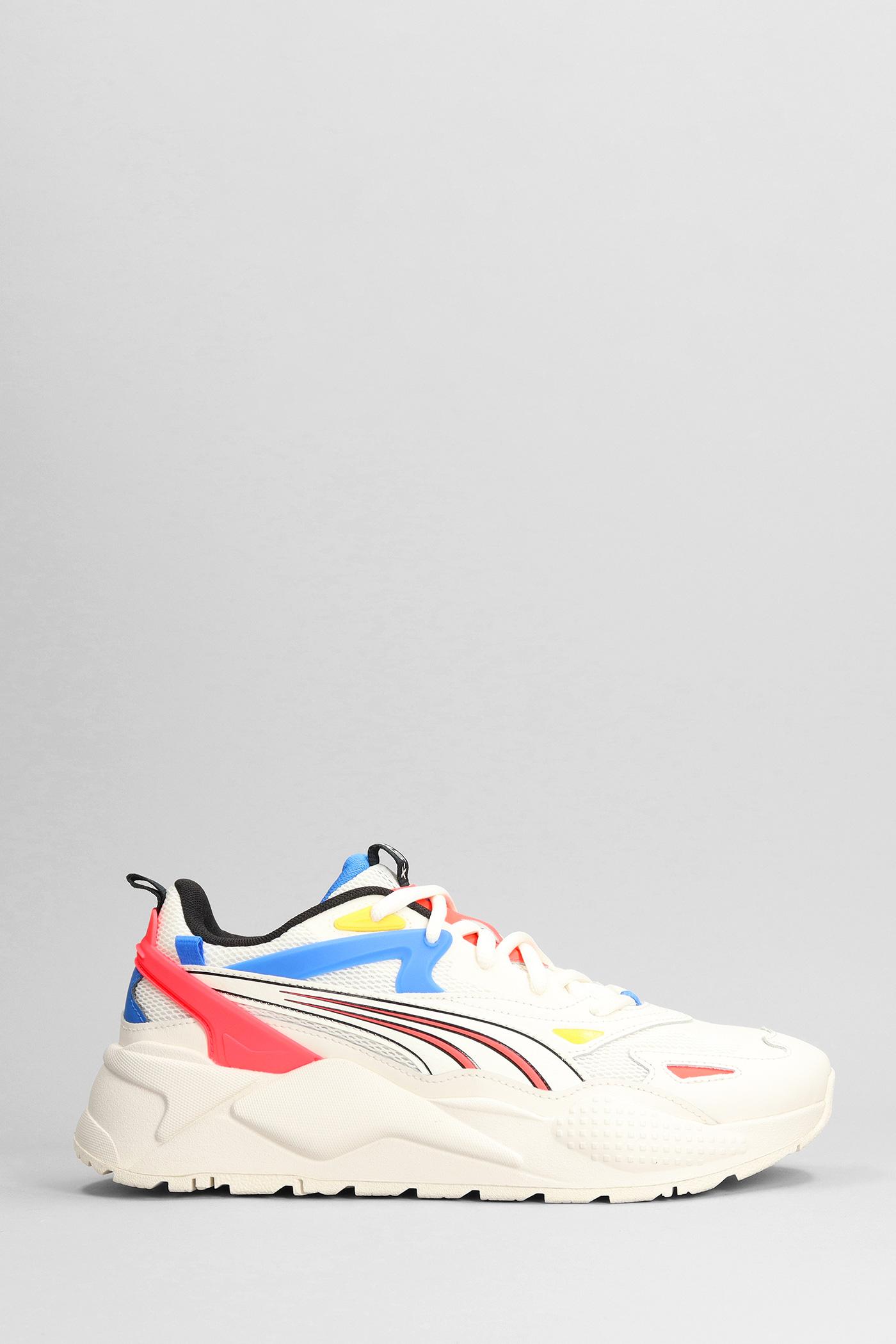 PUMA Rsx Efekt Energy Sneakers In Beige Leather And Fabric in White