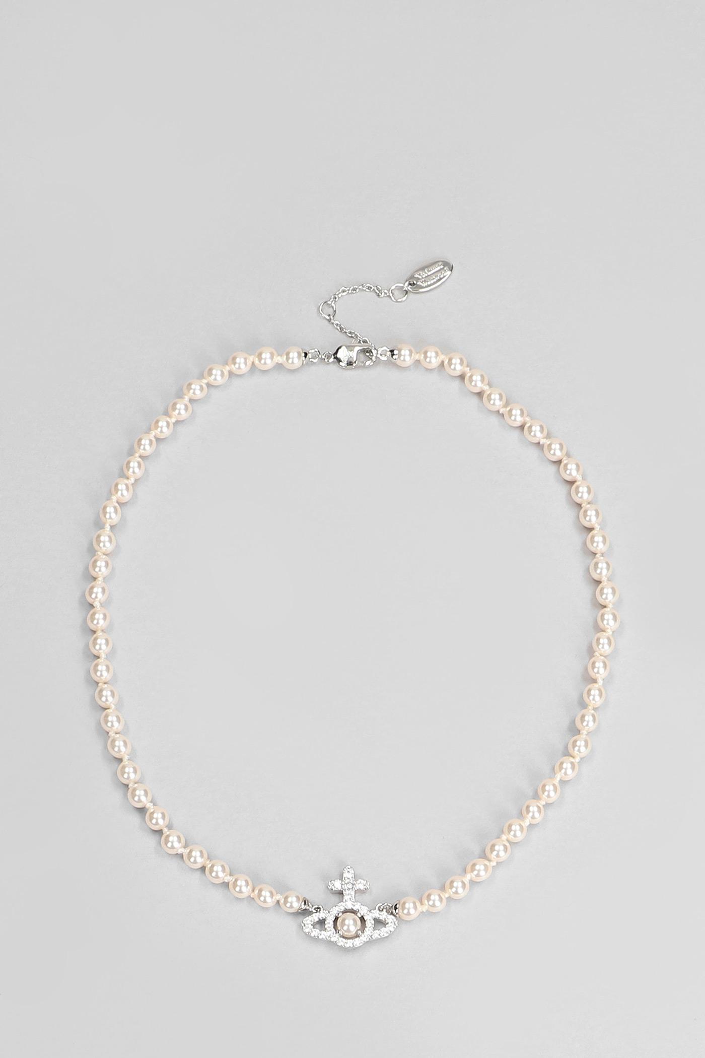 ★Vivienne Westwood★ Olympia Pearl Necklace Platinum White Vivienne Westwood Olympia Pearl Necklace White - Autograph