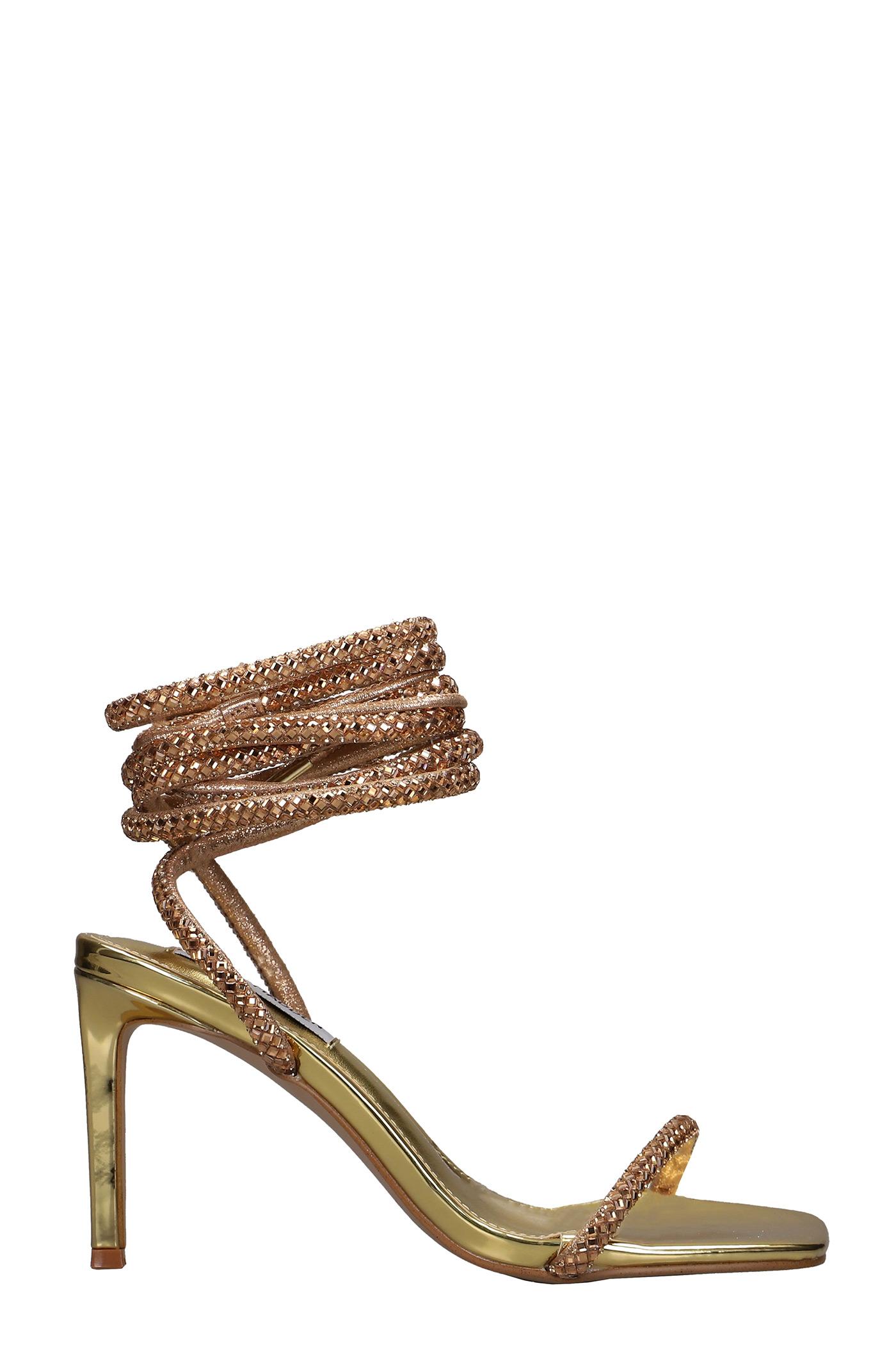 Steve Madden Enchanter Sandals In Gold Leather in Metallic | Lyst