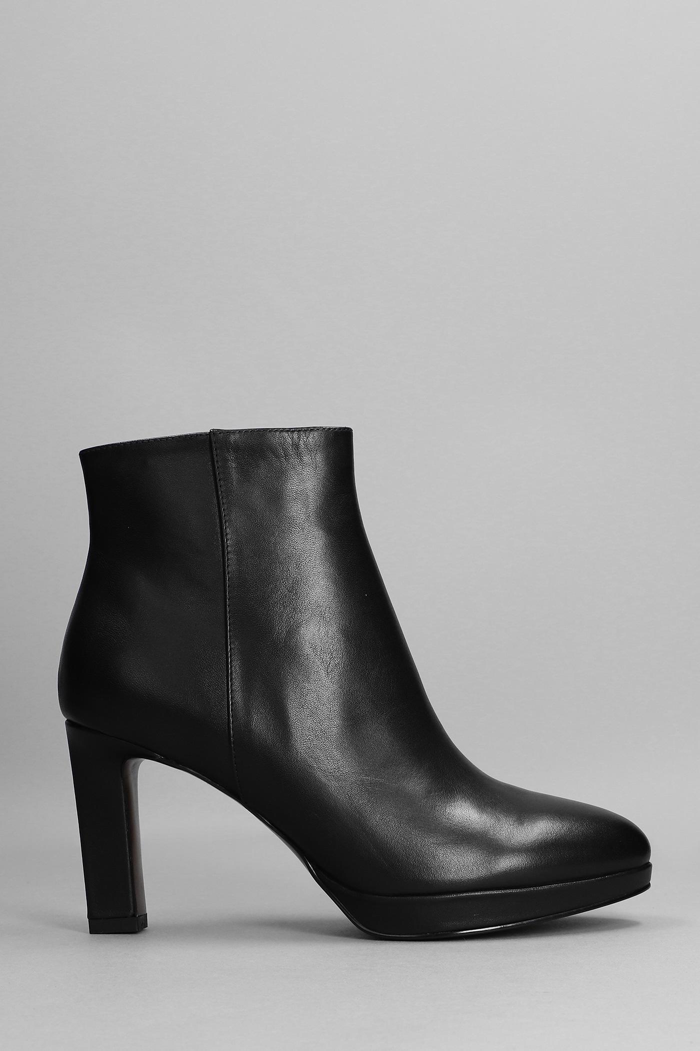 Bibi Lou High Heels Ankle Boots In Black Leather | Lyst