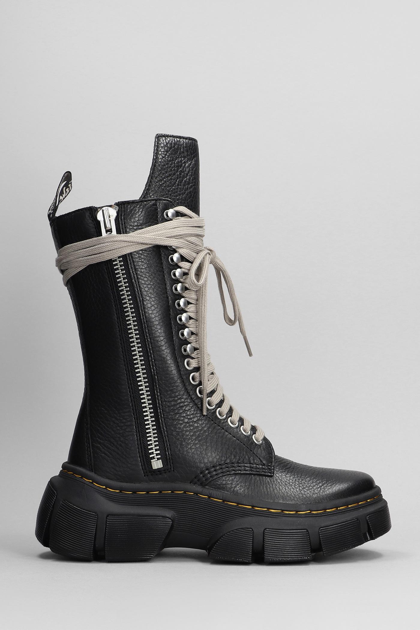DR.MARTENS X RICK OWENS Dmxl Length Boot Combat Boots In Black Leather Lyst