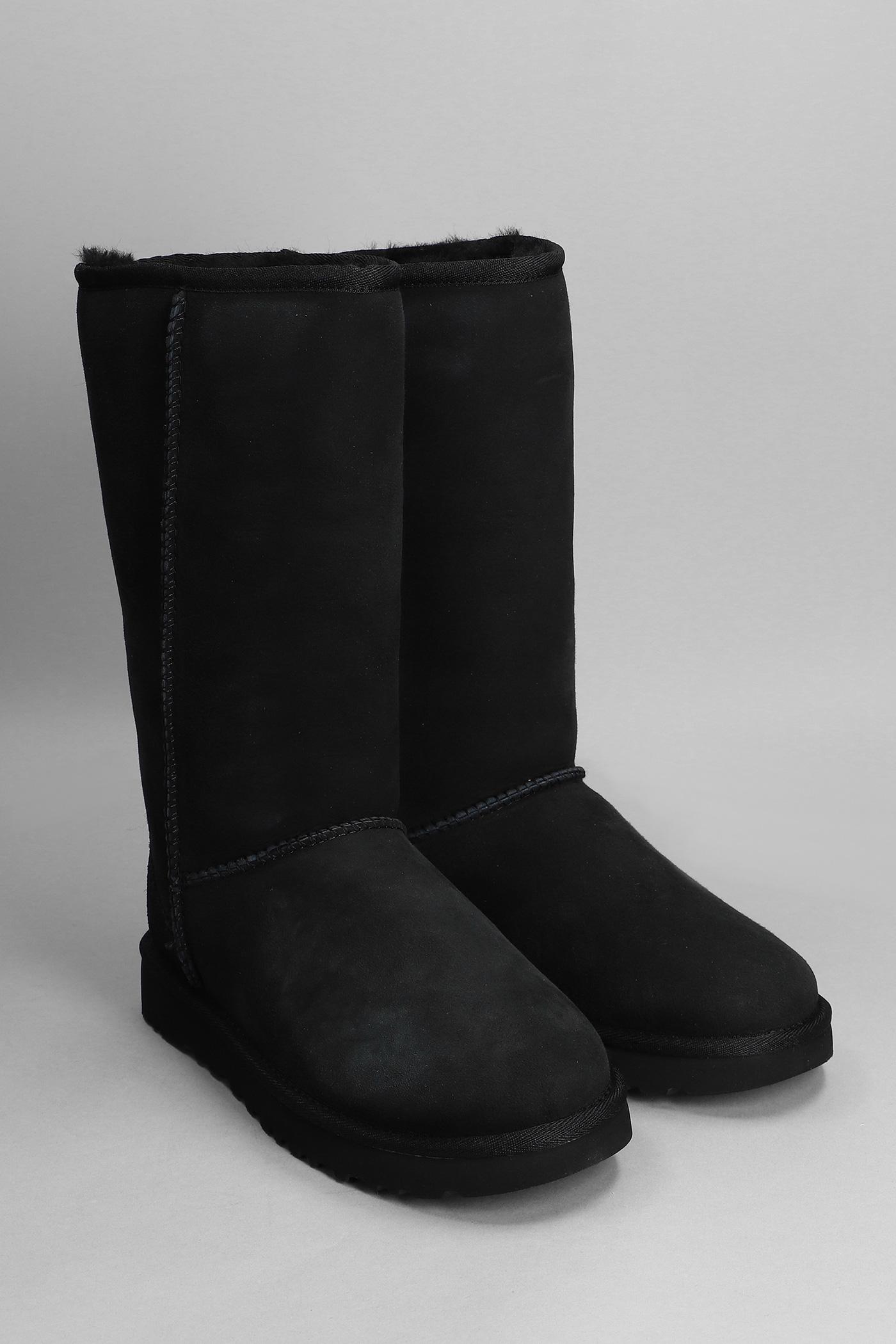 UGG Classic Tall Ii Low Heels Boots In Black Suede - Save 9% | Lyst