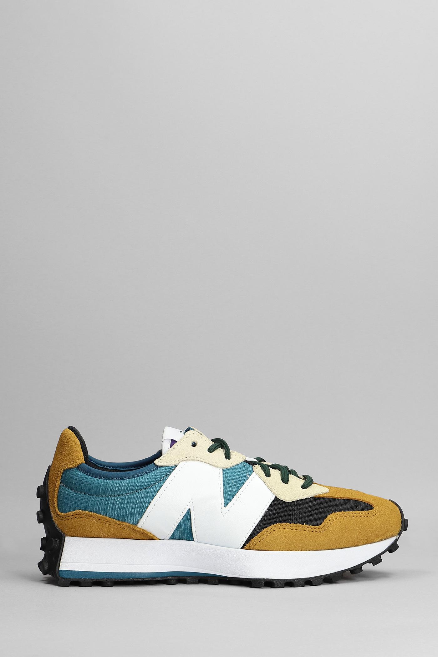 New Balance 327 Sneakers In Beige Suede And Fabric Lyst