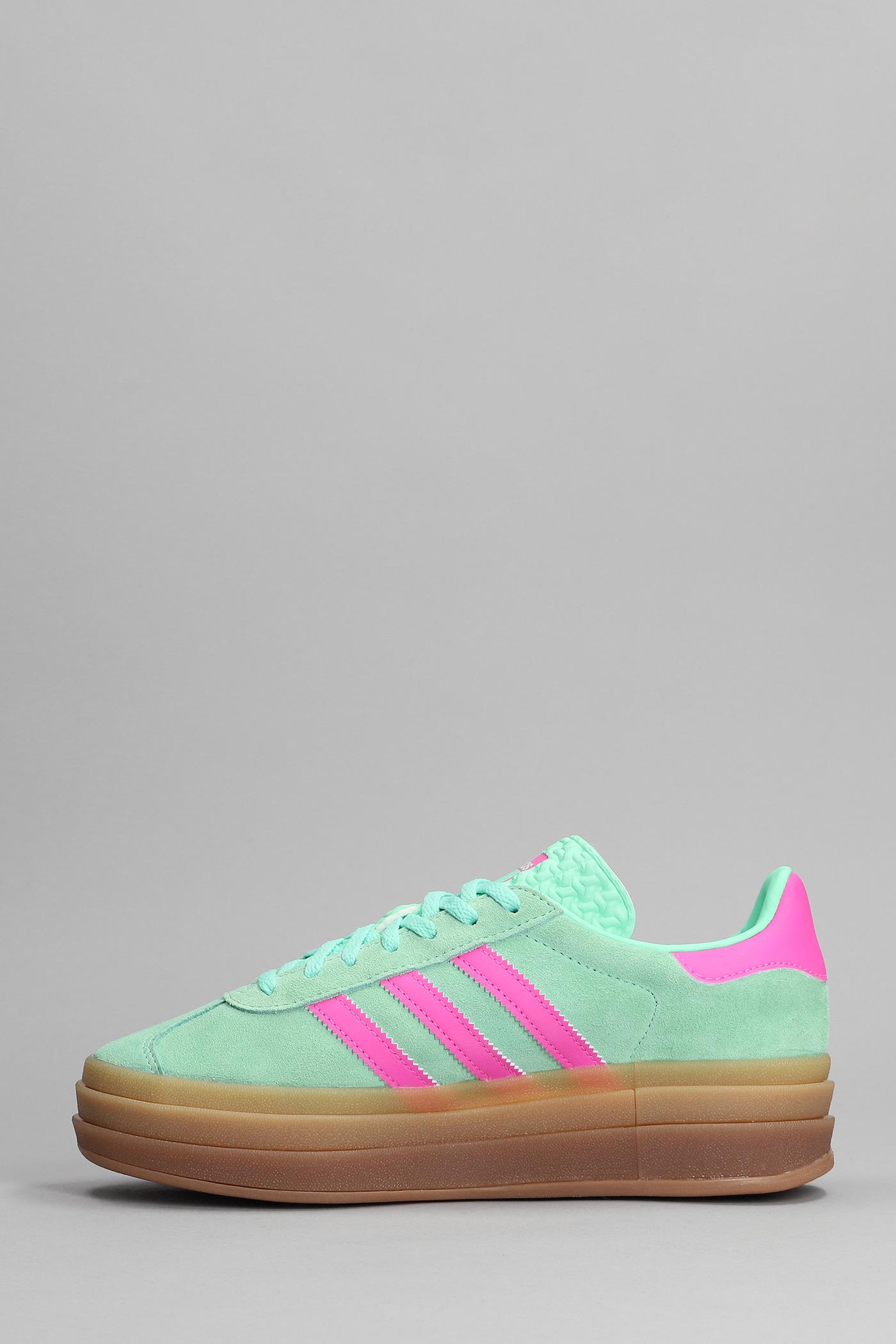 adidas Gazelle Bold Sneakers In Green Suede in Gray | Lyst