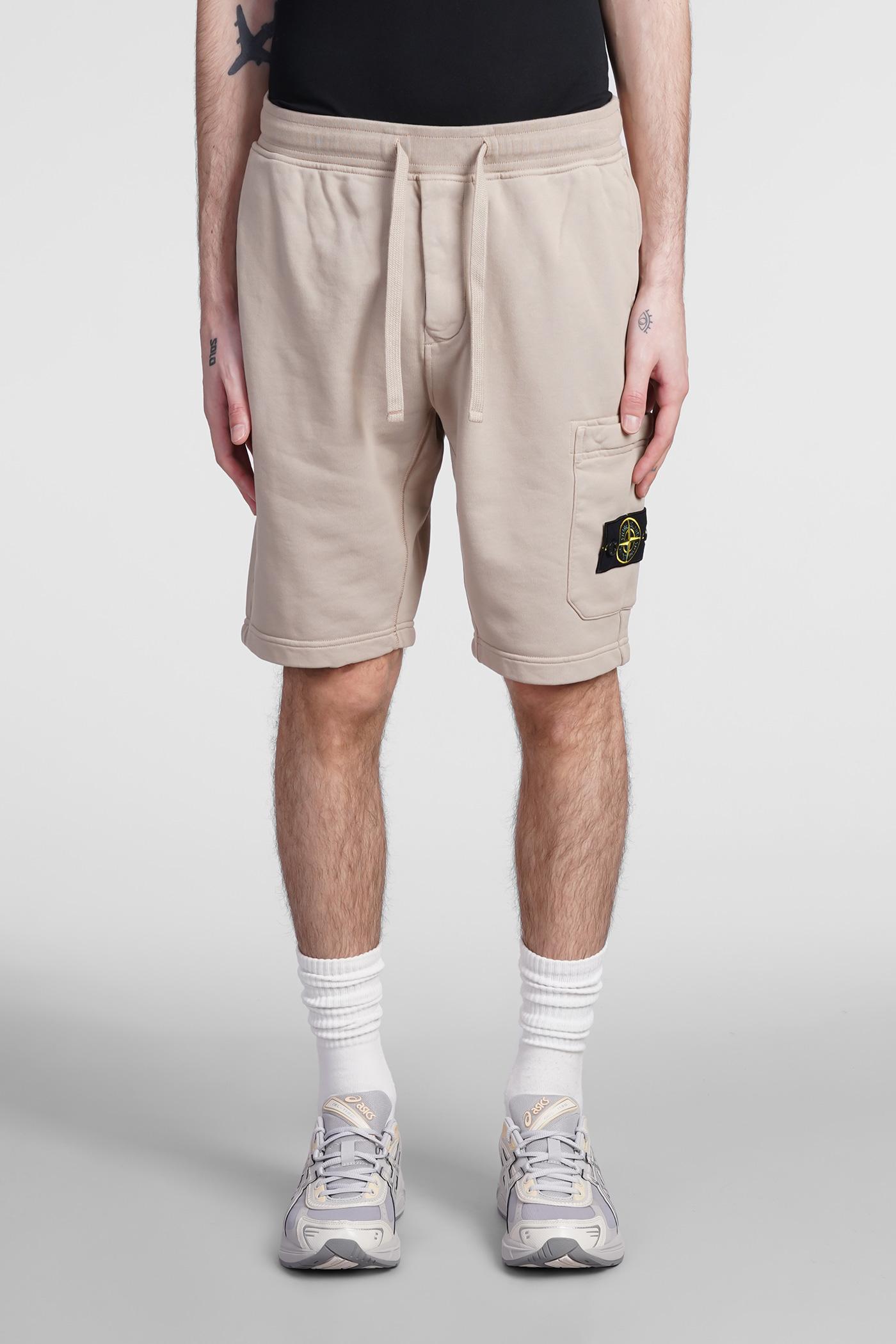 Shorts in Cotone Beige da Uomo di Stone Island in Neutro | Lyst