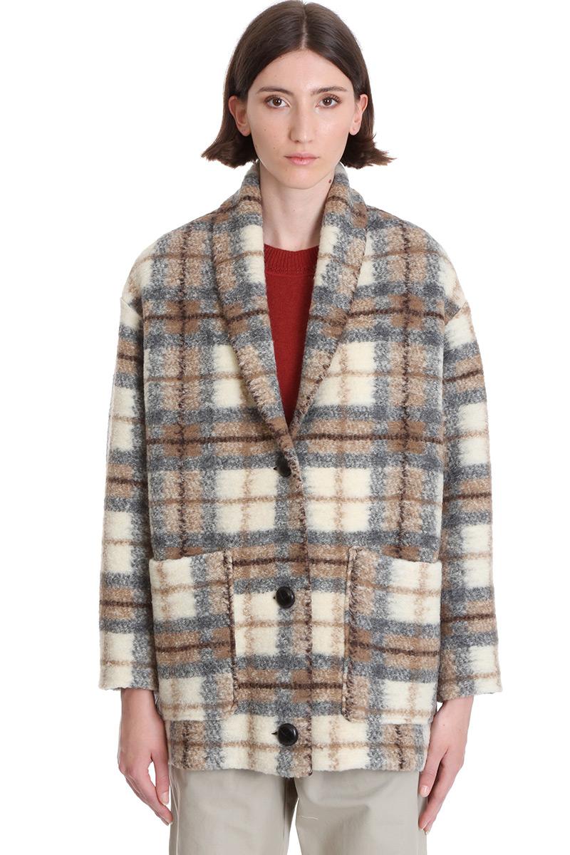 isabel marant elomia plaid coat