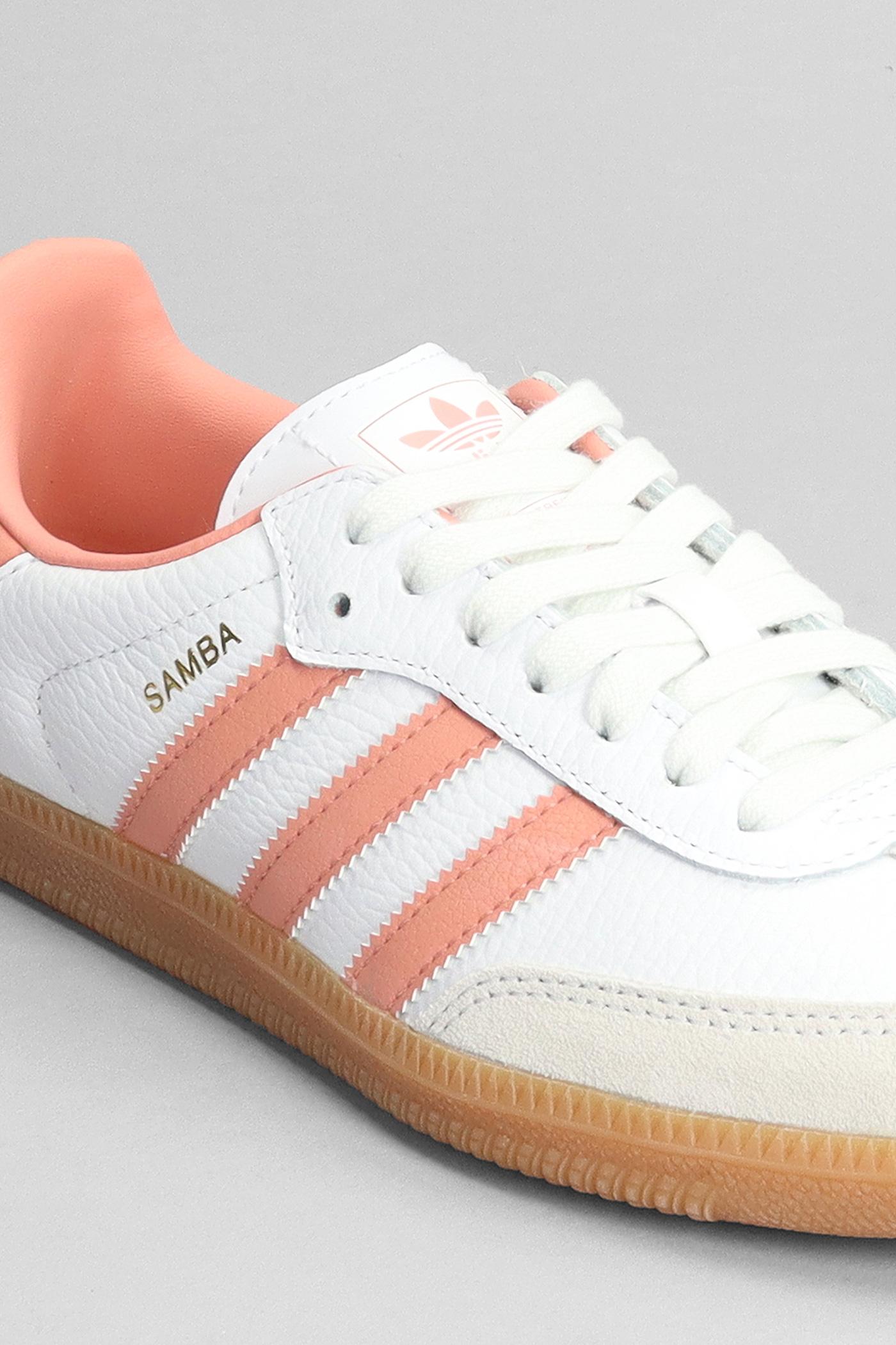 adidas Samba Og W Sneakers In White Suede And Leather in Pink | Lyst