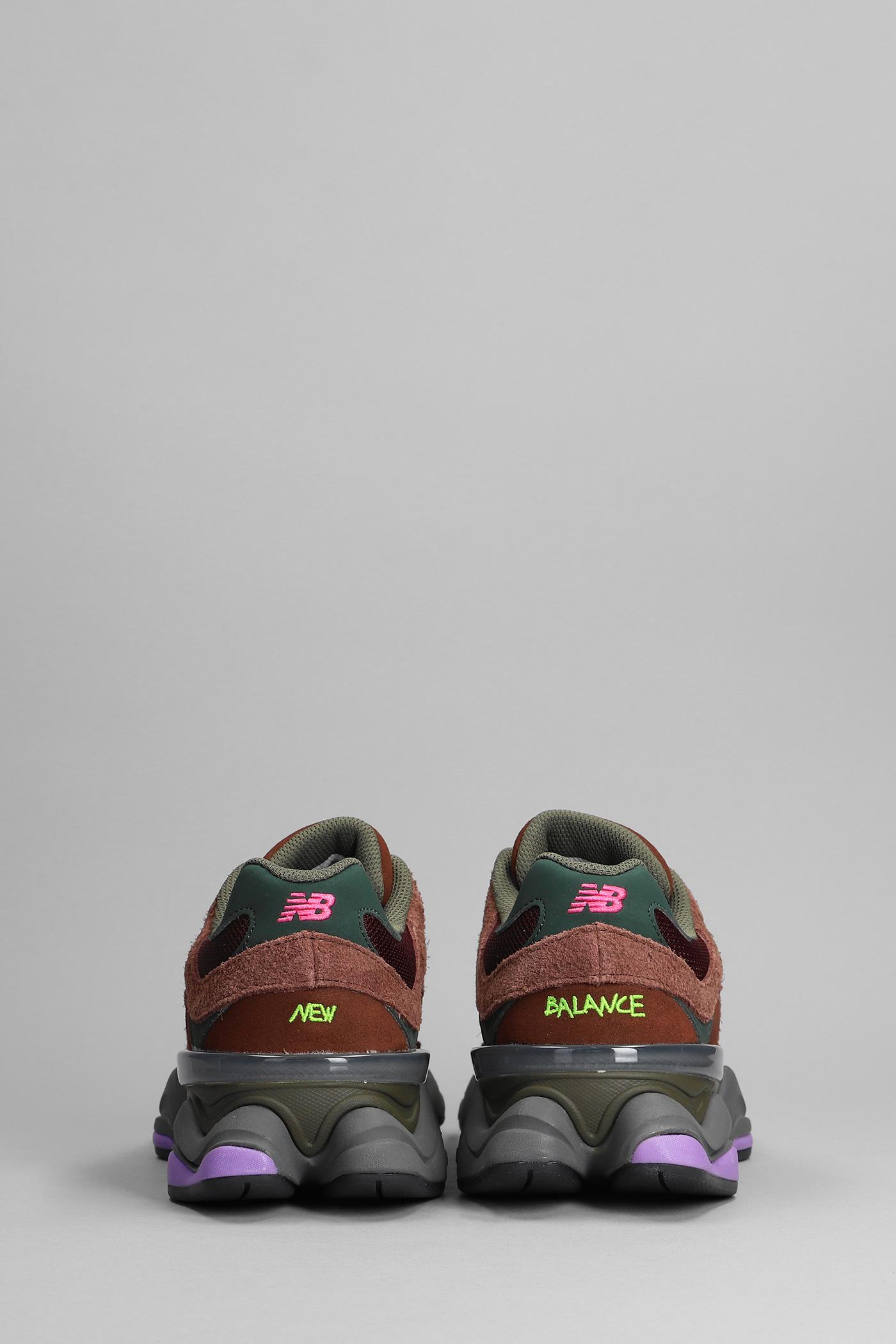 New Balance 9060 Sneakers In Brown Suede And Fabric for Men | Lyst