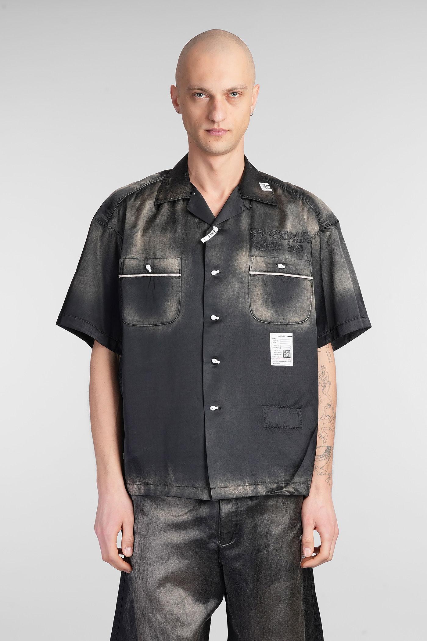 【MIHARA YASUHIRO】Amateur Sowoon Short Sleeve T-Shirt Maison Mihara Yasuhiro Double Layered Short-Sleeve Shirt in