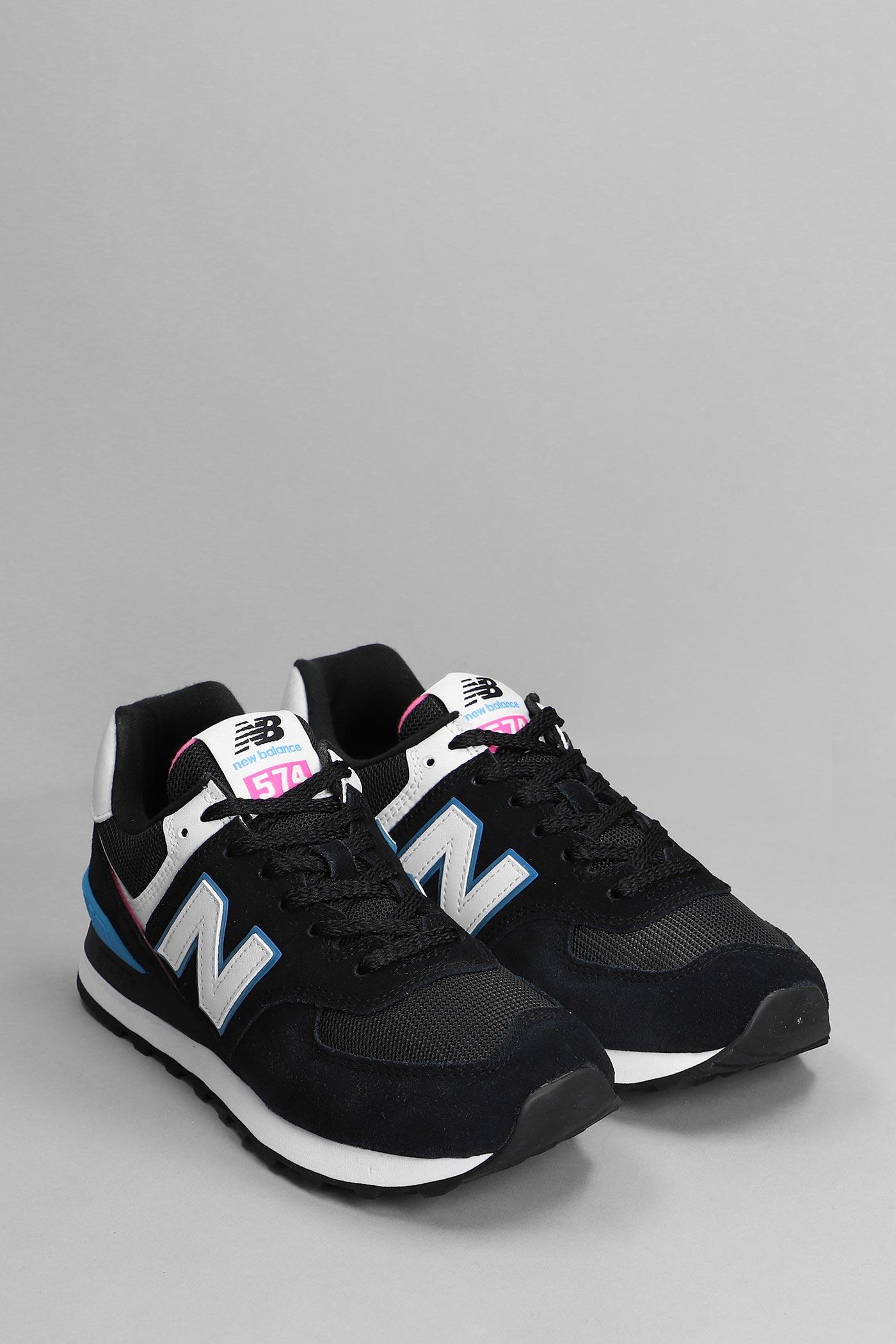 New Balance 574 Sneakers In Suede And Fabric in Black (Gray) - Save 54% |  Lyst