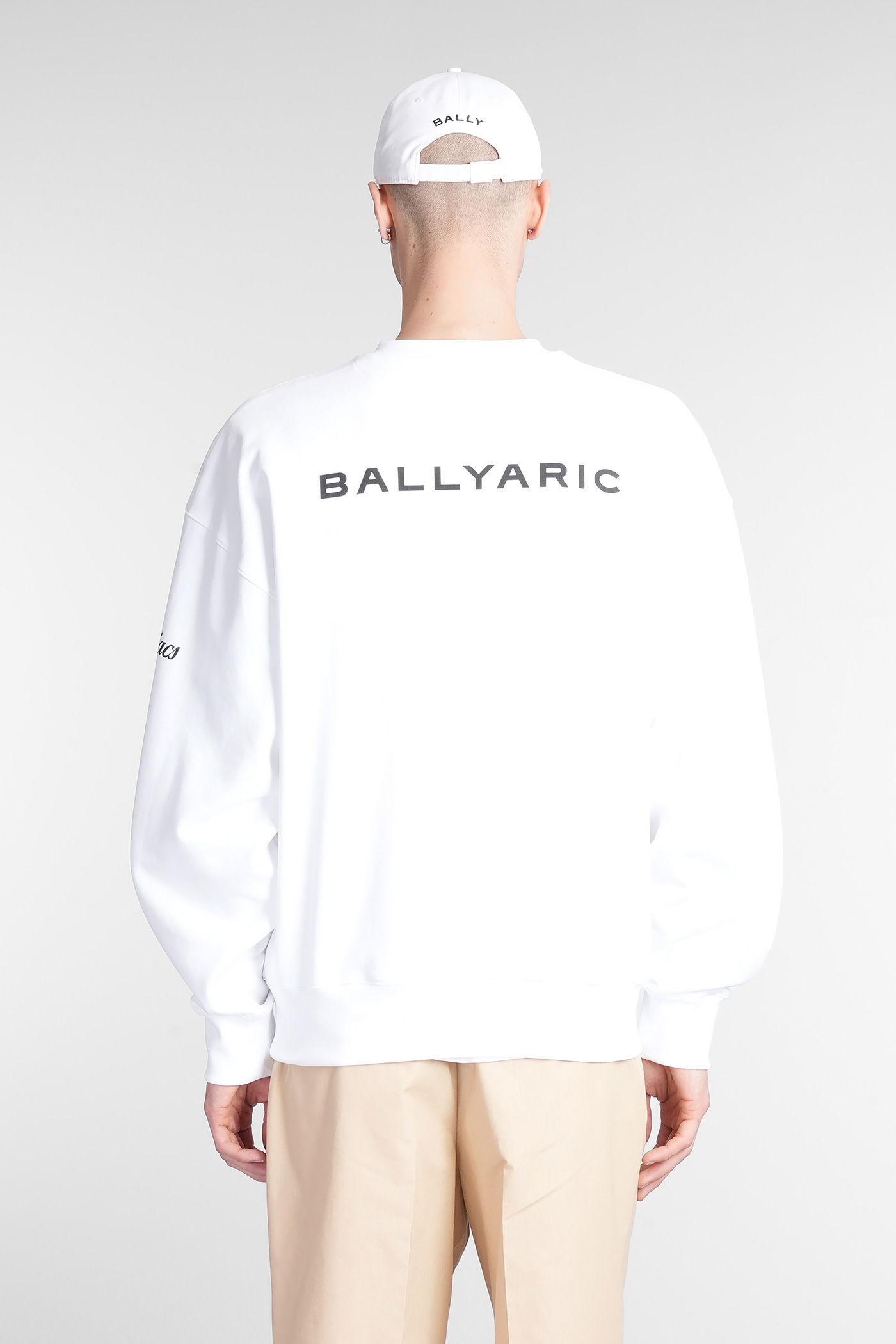 【送料&関税込】Bally Sweatshirt In White Cotton Bally Cotton Sweatshirt | White | FARFETCH