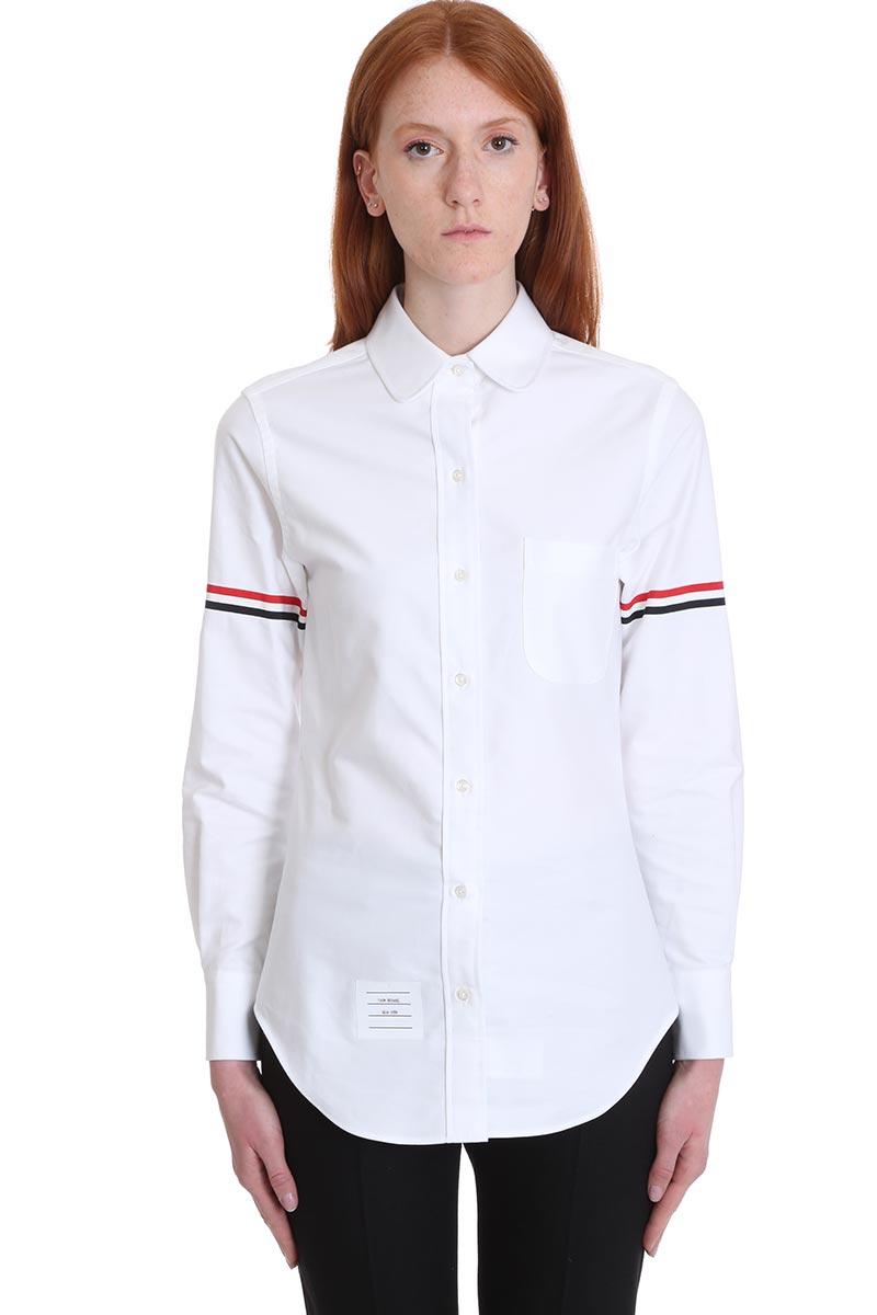 Thom Browne Shirt In White Cotton - Lyst