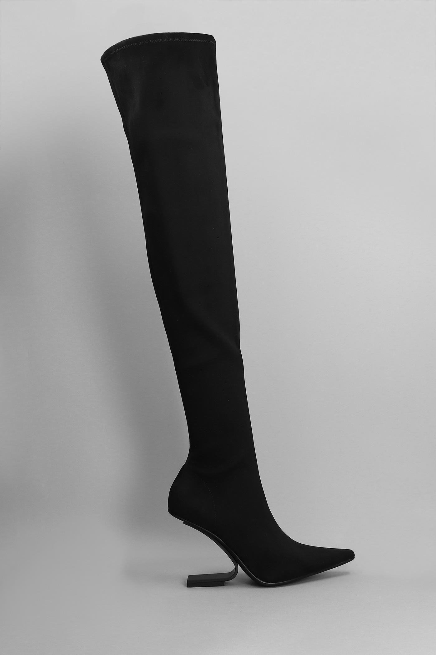 Jeffrey Campbell Compass High Heels Boots In Black Suede | Lyst