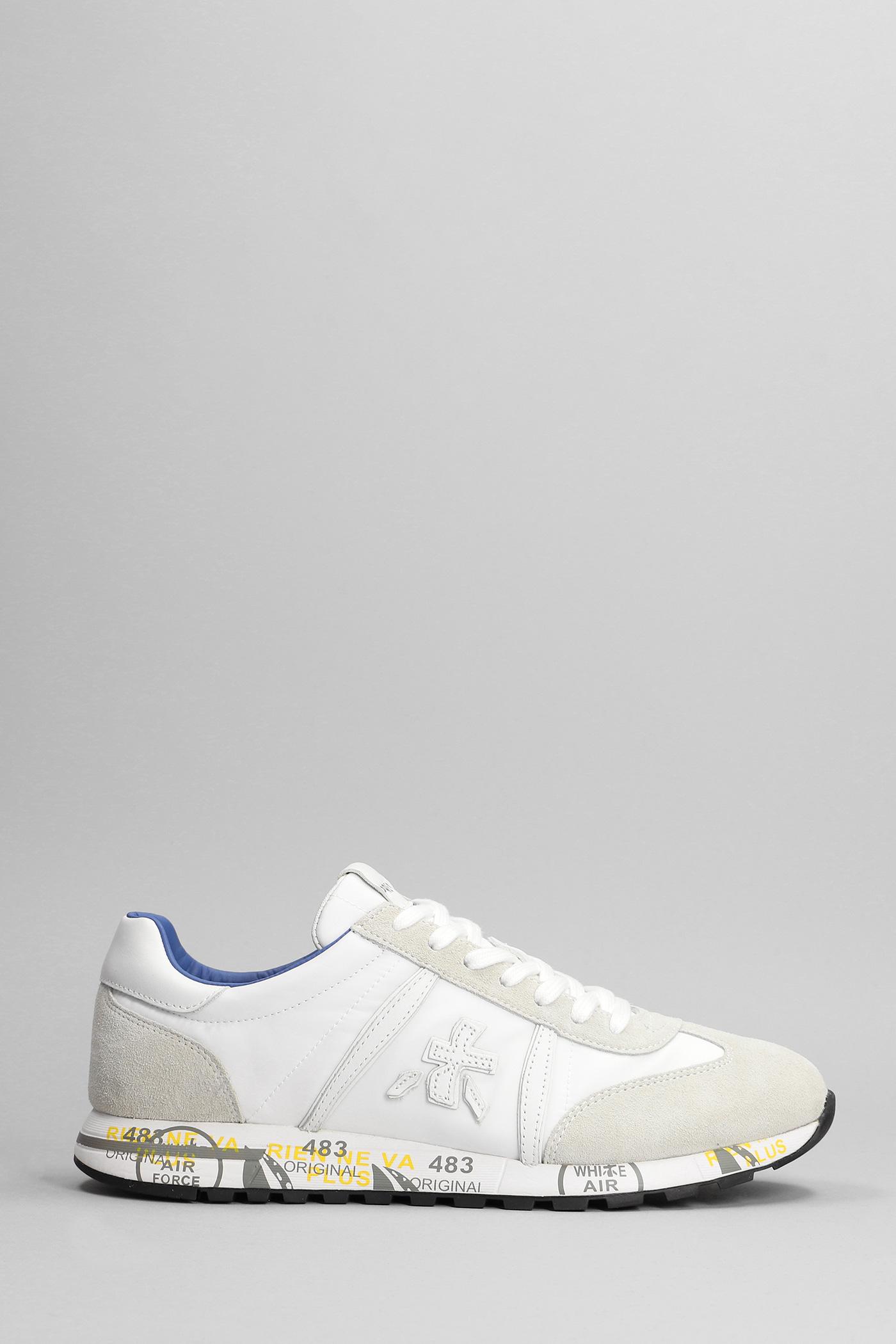 Premiata Lucy Sneakers In White Suede And Fabric for Men | Lyst