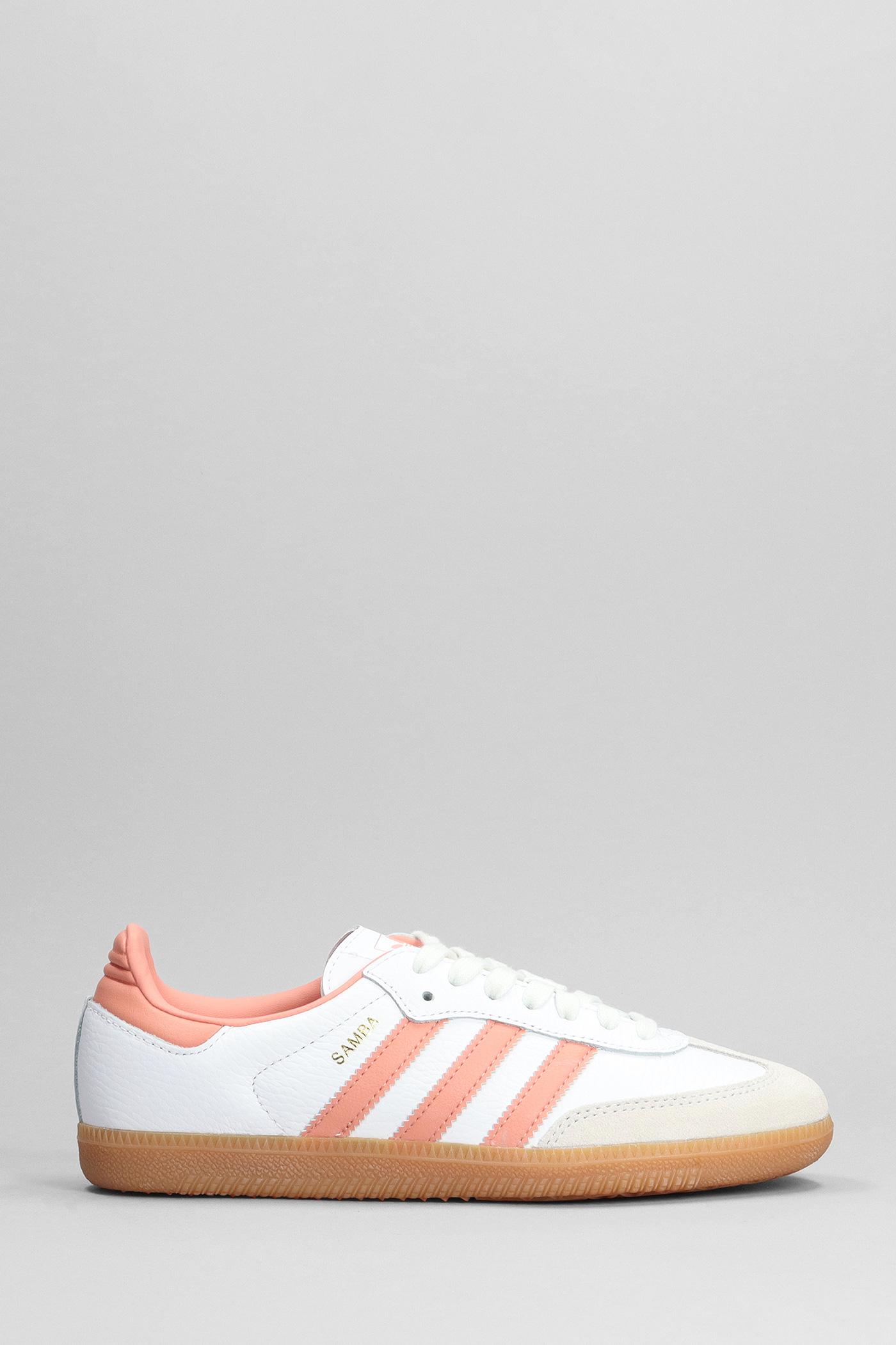 Samba Og W Sneakers In White Suede And Leather in Pink | Lyst