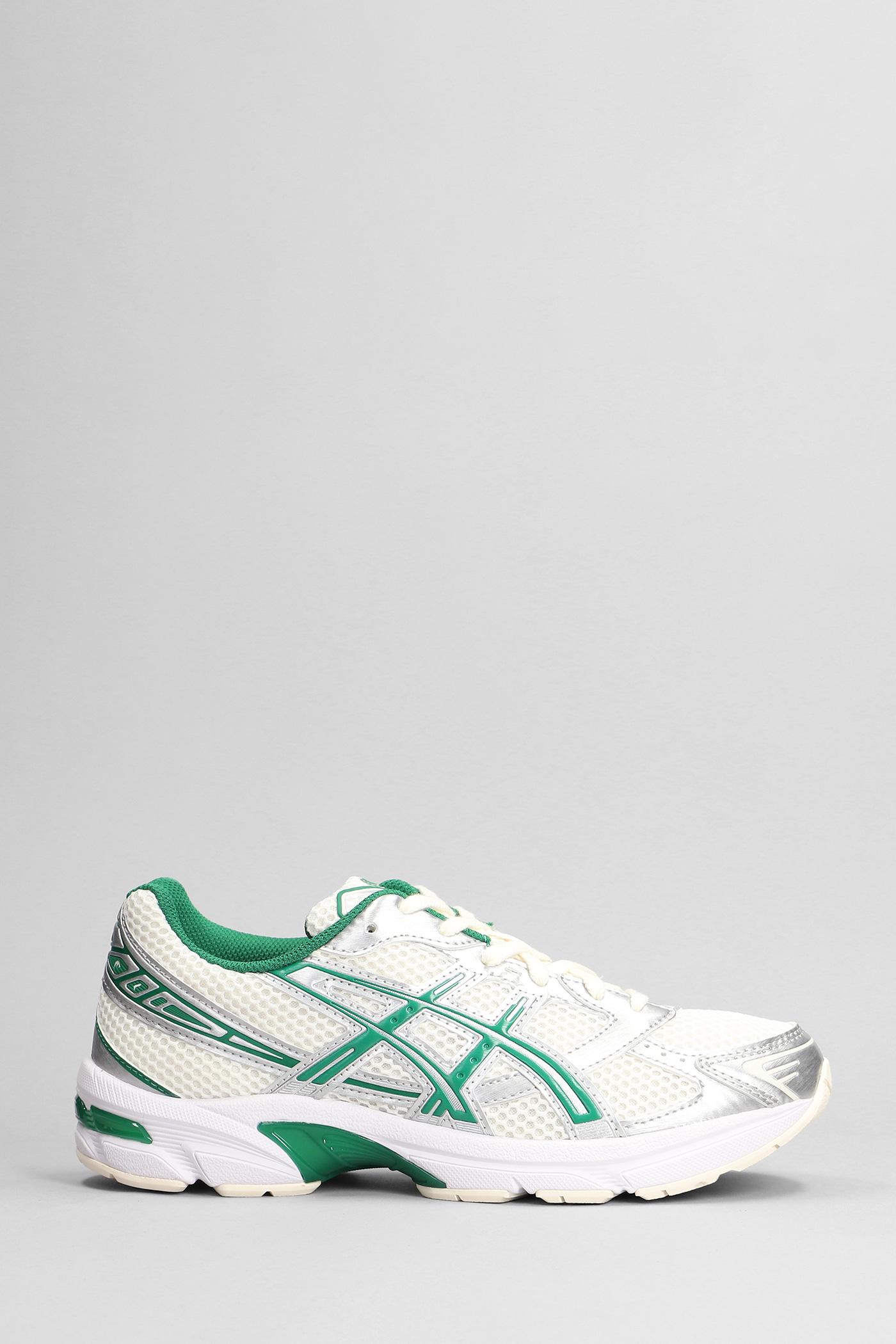 Asics Gel-1130 Sneakers In Silver Synthetic Fibers in Green | Lyst
