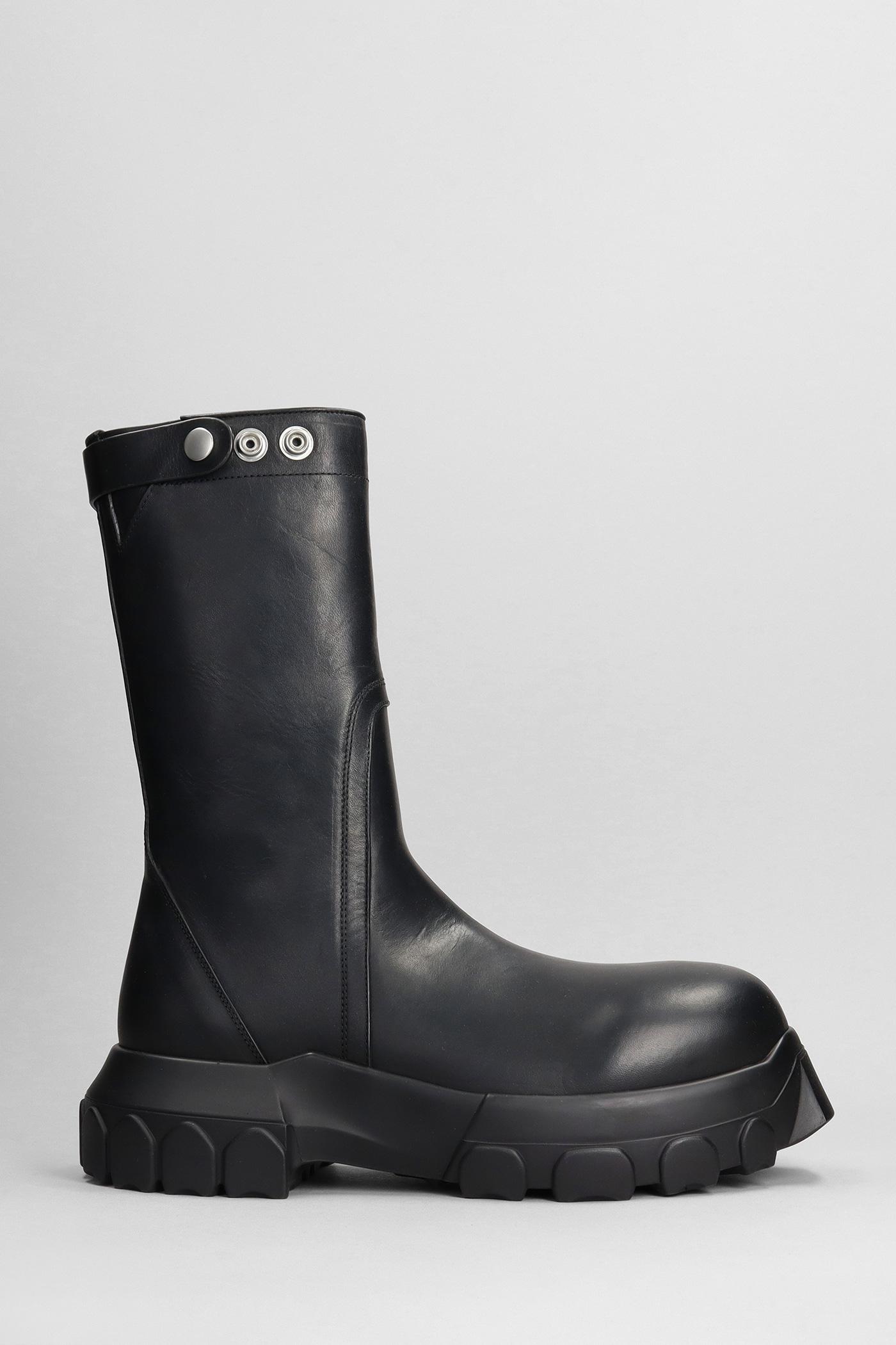 Rick Owens Creeper Bozo Tractor Combat Boots In Black Rick Owens Creeper Bozo Tractor Combat Boots In Black