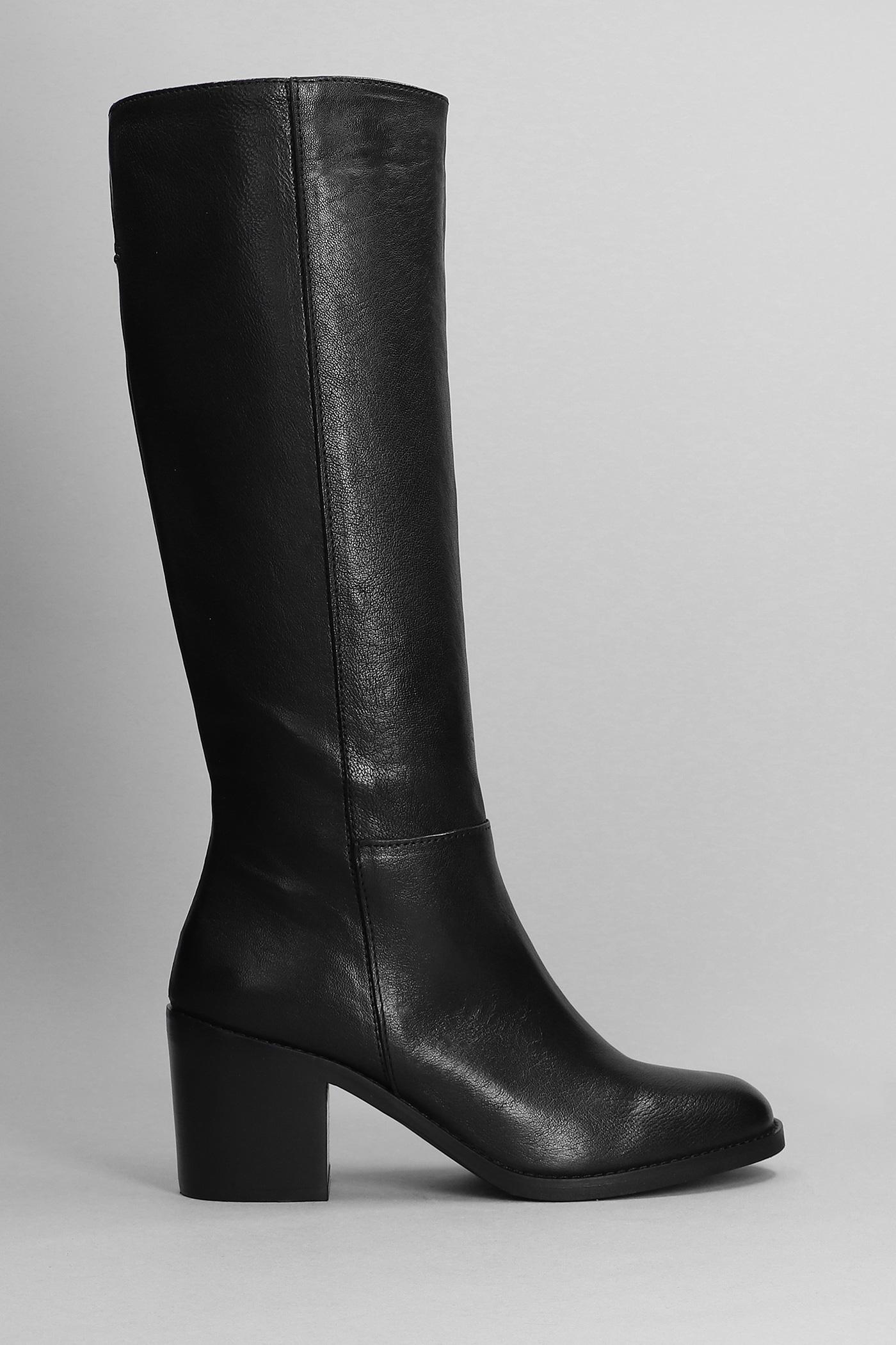 Julie Dee High Heels Boots In Black Leather Lyst