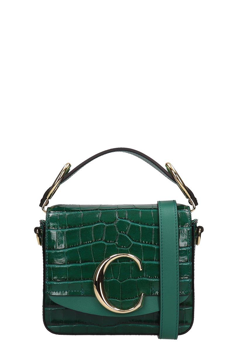Chloé Green Leather Mini Chloe C Bag | Lyst