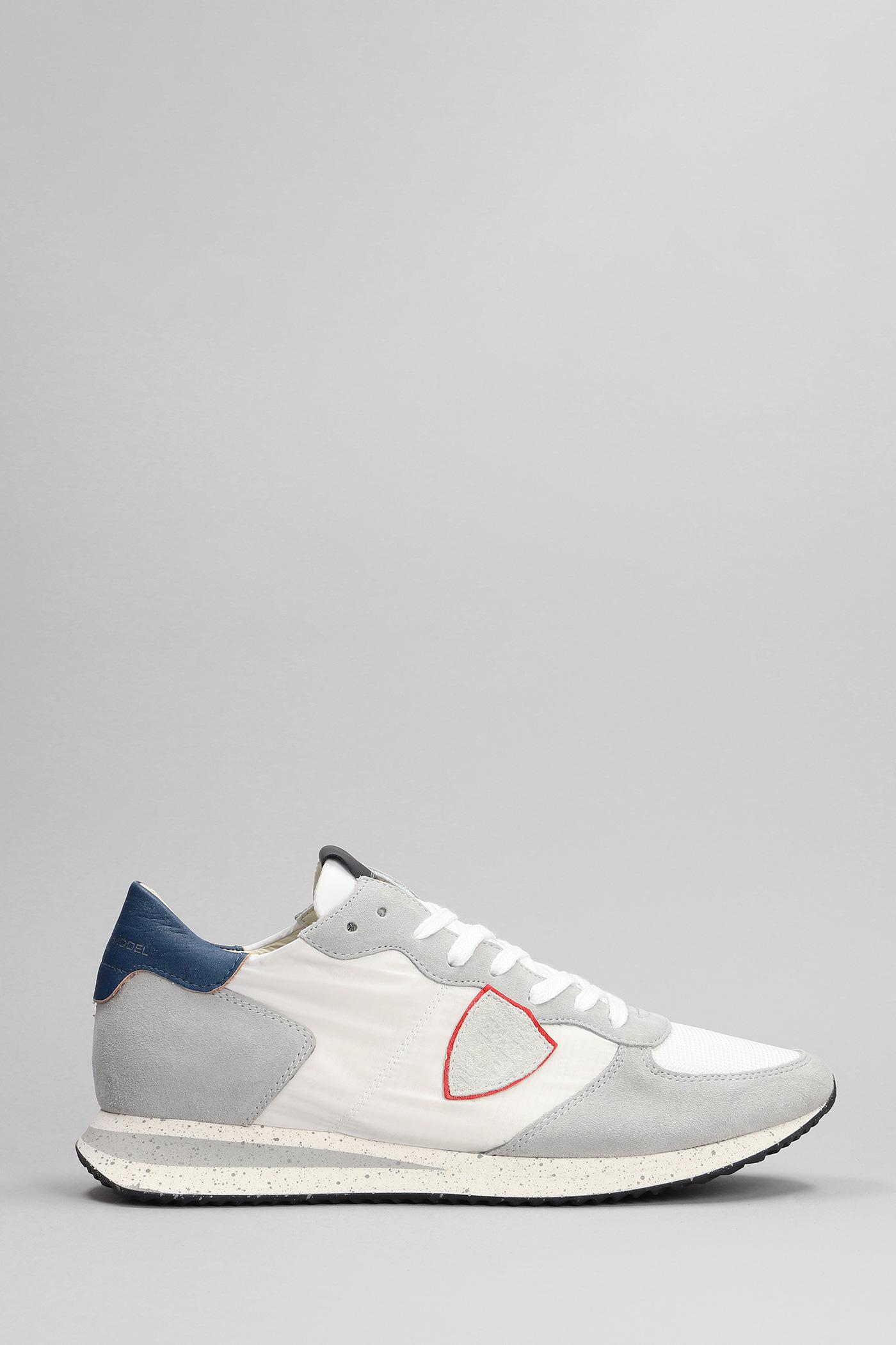 Philippe Model Trpx Sneakers In White Suede And Fabric for Men | Lyst