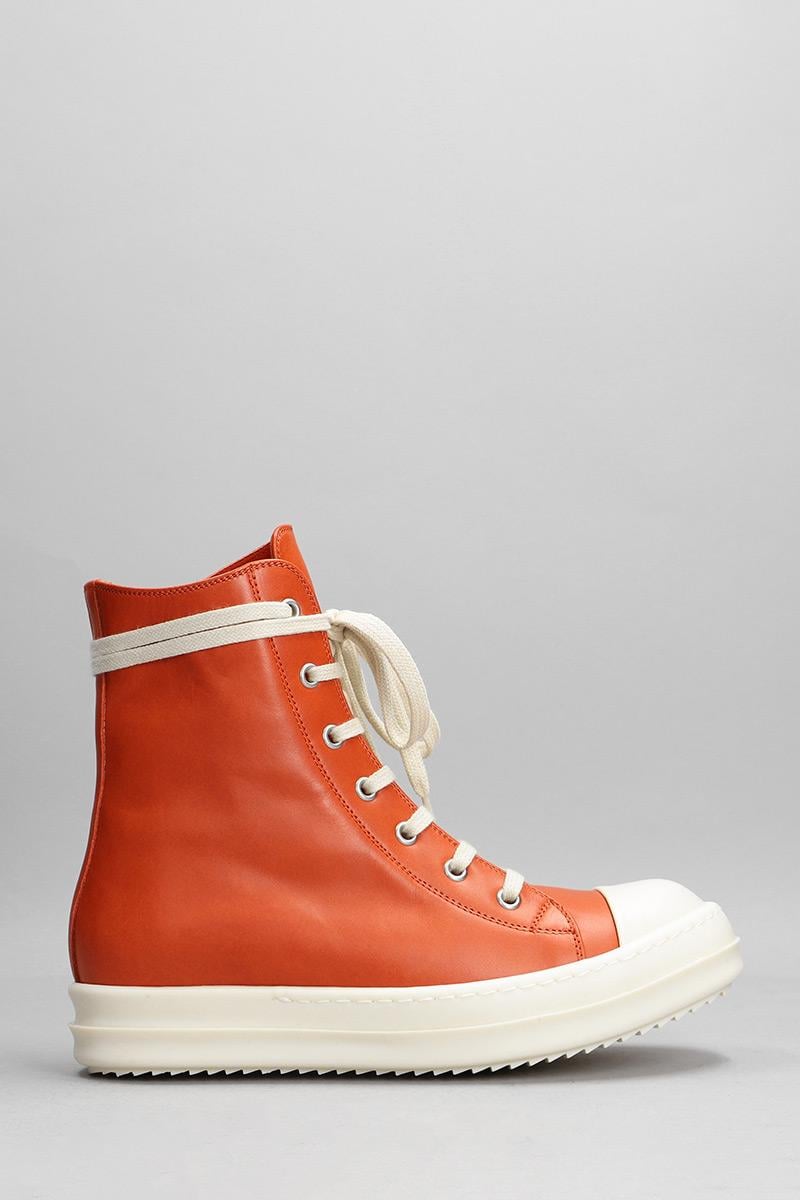 Rick Owens Sneakers Sneakers In Orange Leather | Lyst