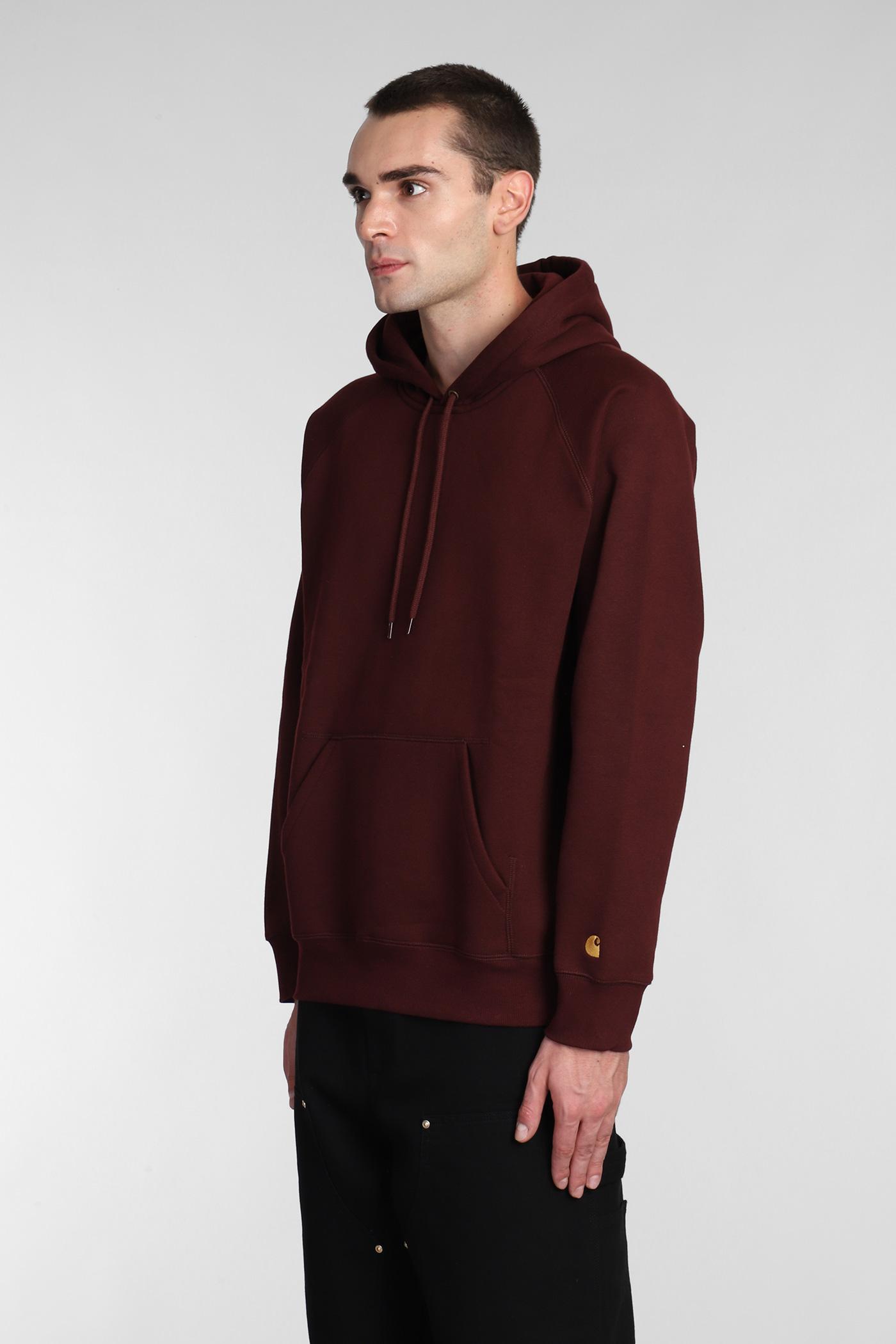 Carhartt WIP Sweatshirt In Bordeaux Cotton in Red for Men | Lyst