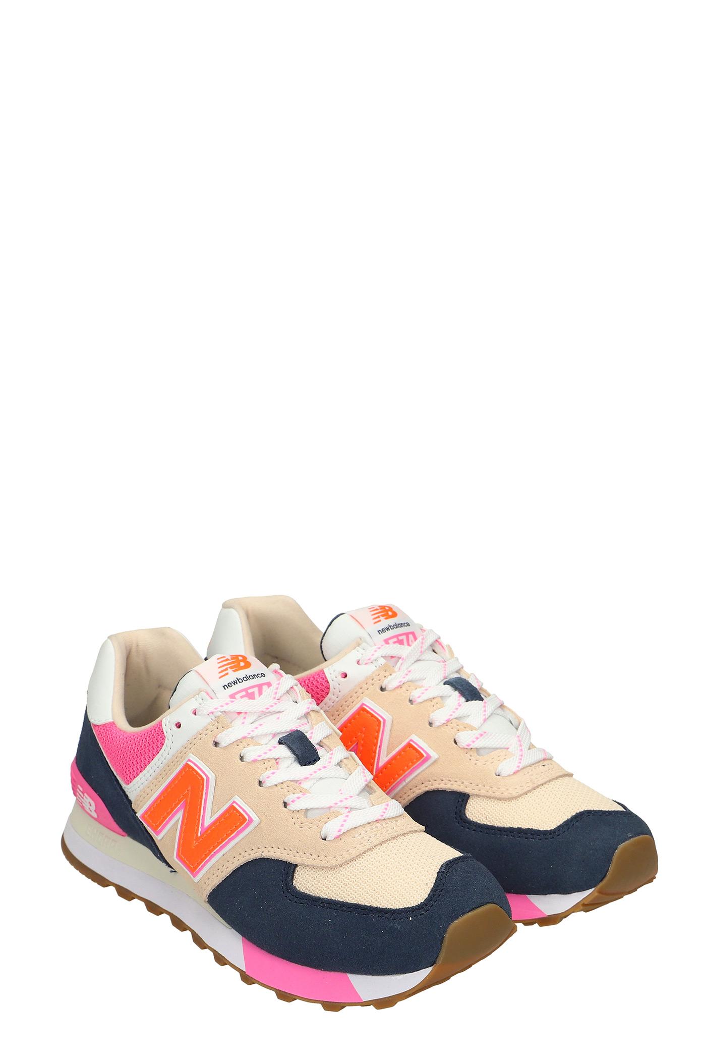 Sneakers 574 in Camoscio e Tessuto MulticolorNew Balance in Pelle  scamosciata | Lyst