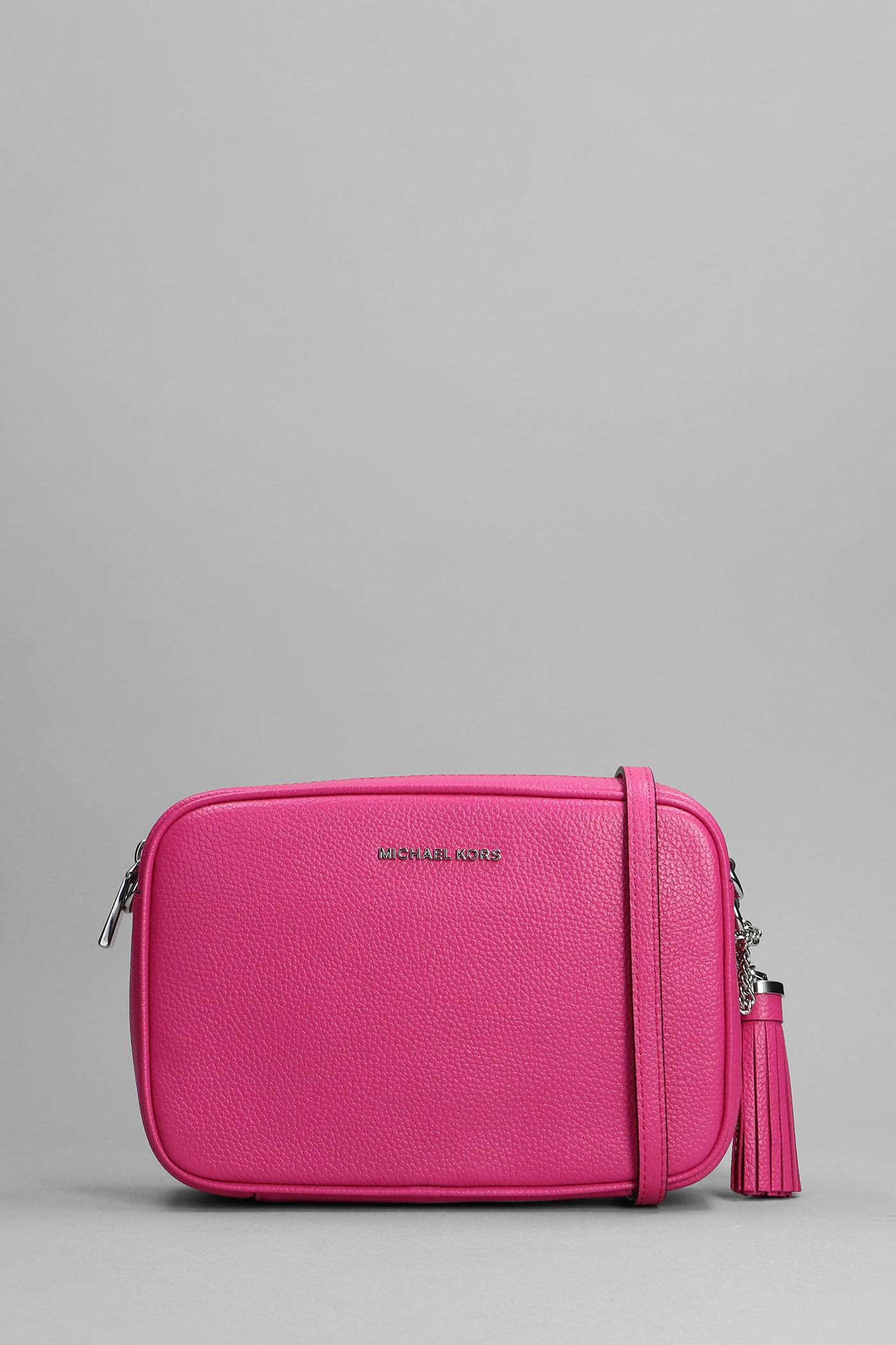 Michael Kors Ginny Shoulder Bag In Fuxia Leather in Pink Lyst