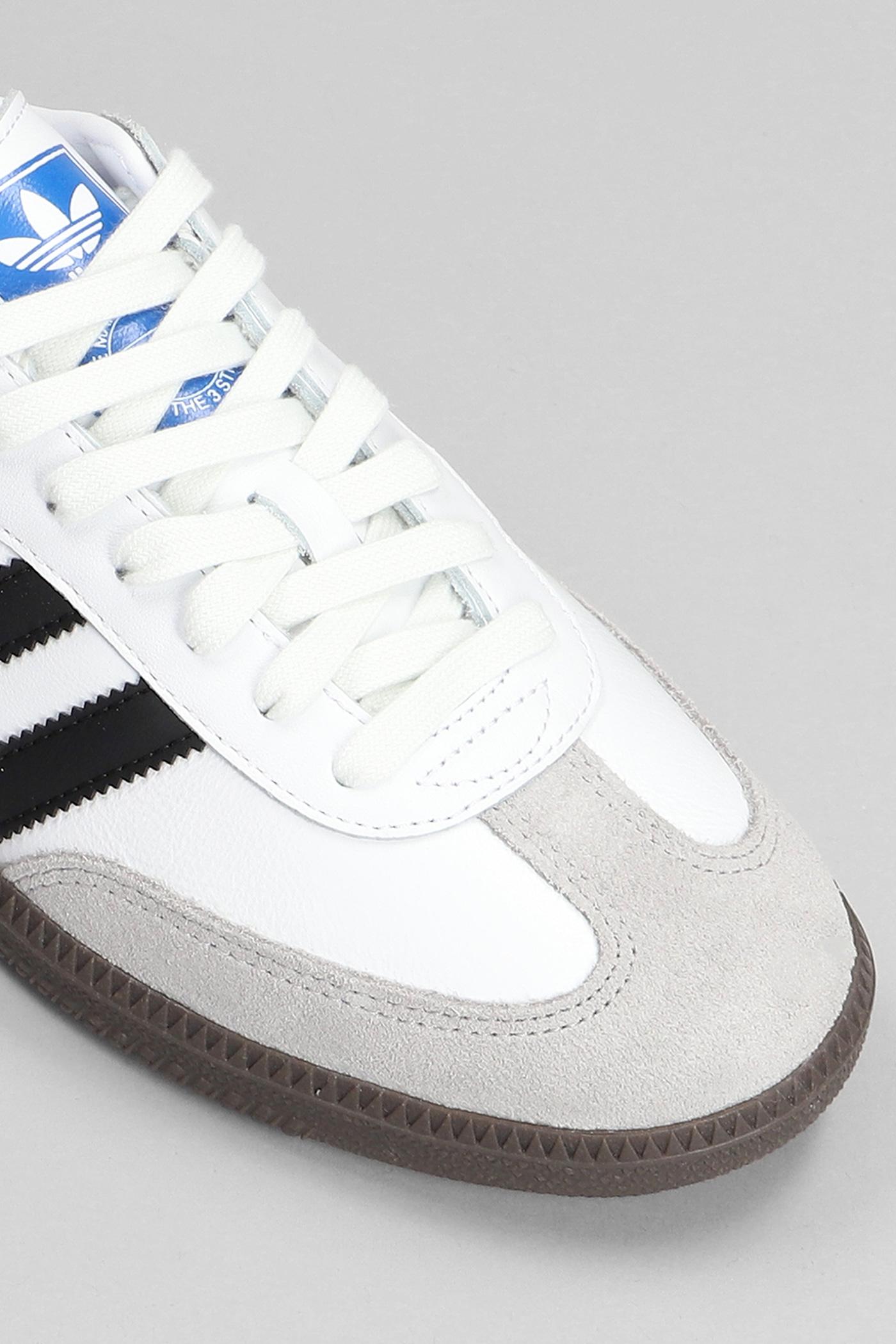 adidas Samba Og Logo-print Leather Low-top Trainers in White | Lyst