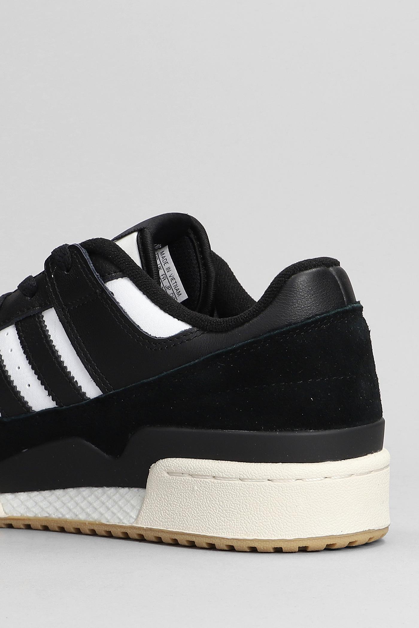 Forum And Leather Lyst Low In adidas Suede for Cl Black Sneakers Men |
