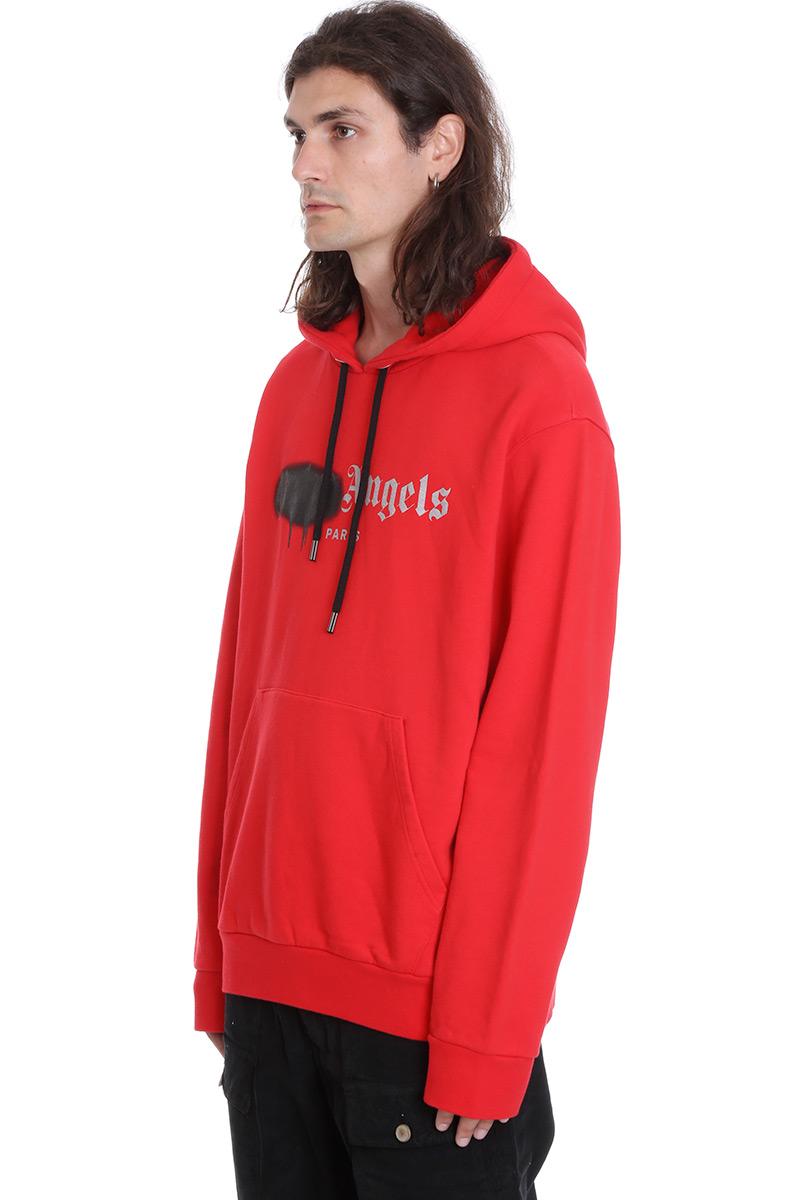 palm angels red sweatshirt