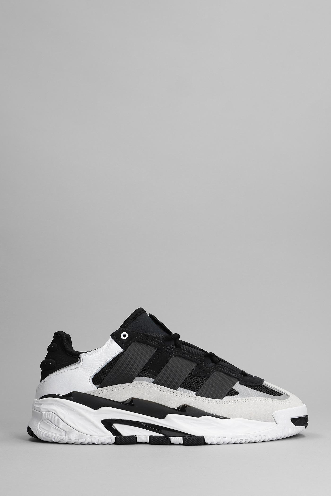 adidas Niteball Sneakers In Black Synthetic Fibers in Gray for Men | Lyst