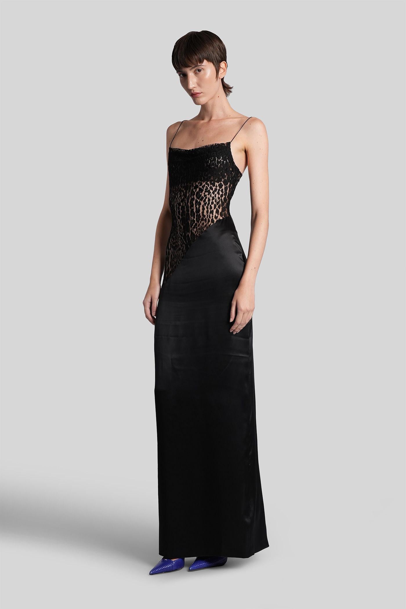 chinese dress ladies Two-Tone Long Dress by Balmain main image 1