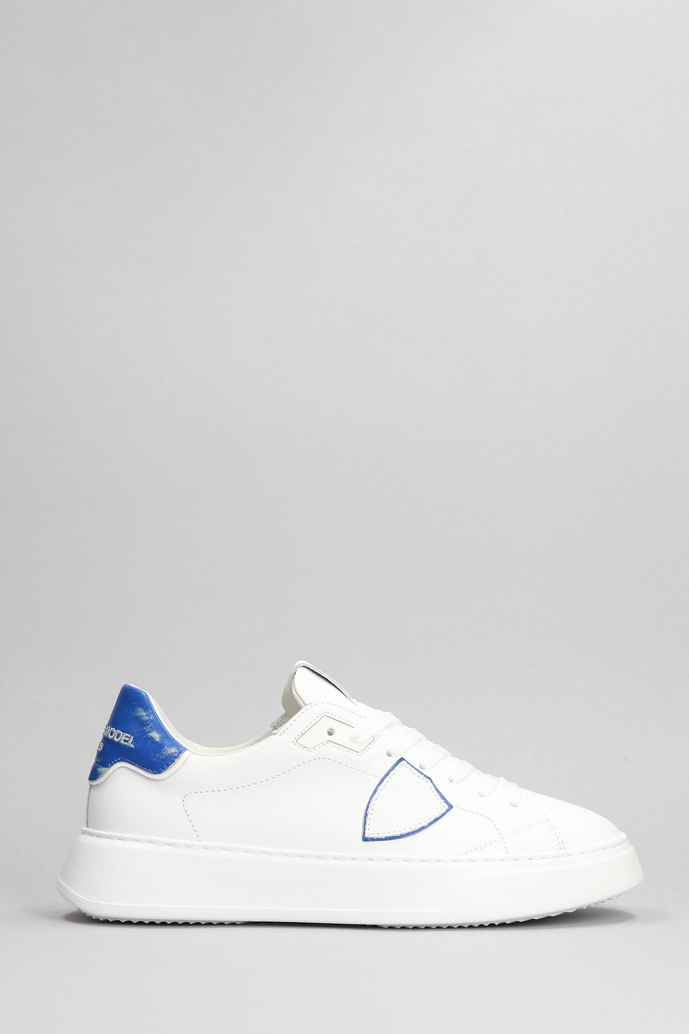 Philippe Model Temple Sneakers In White Leather for Men | Lyst