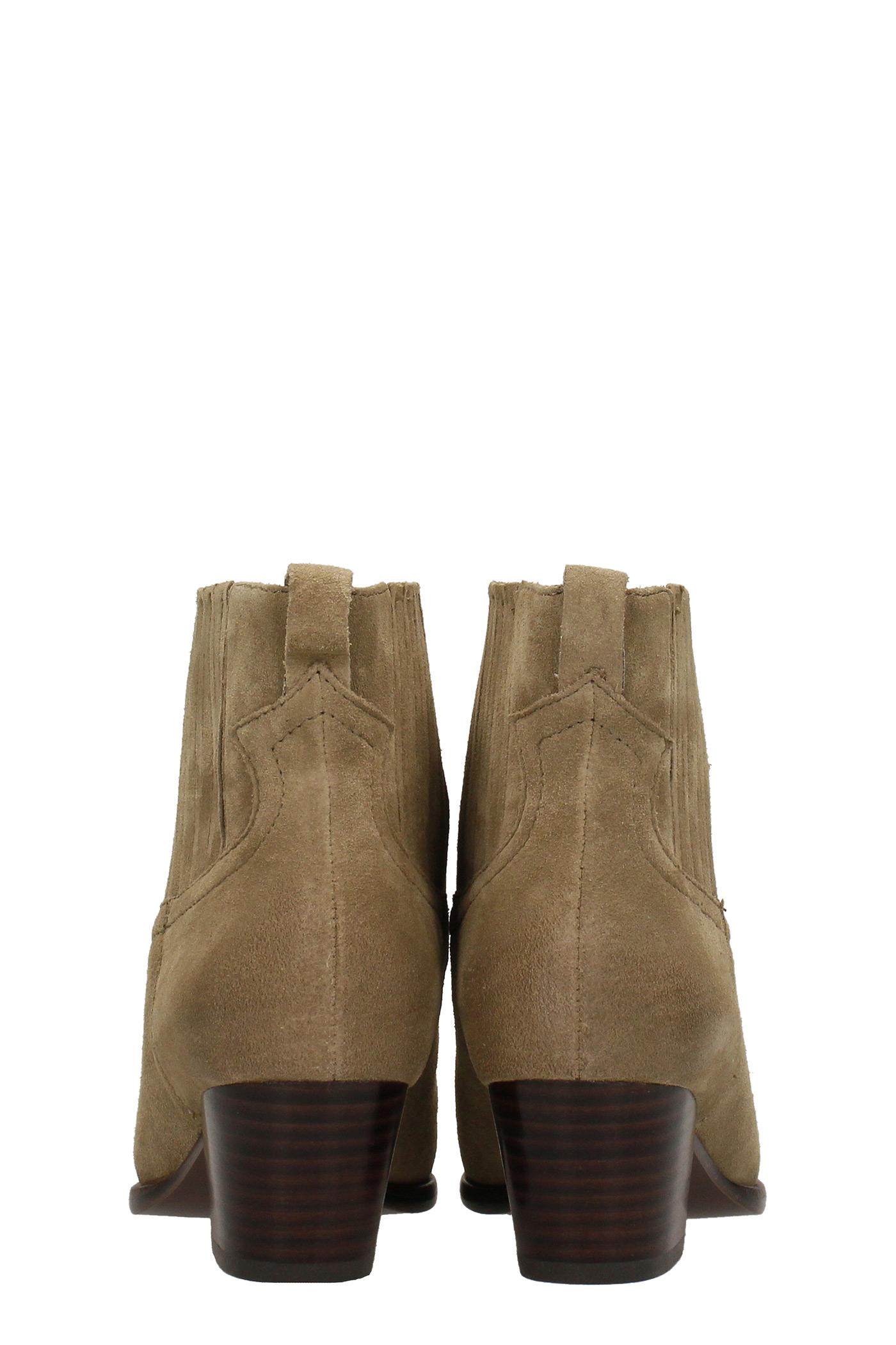 Ash Harper Texan Ankle Boots In Suede in Natural | Lyst