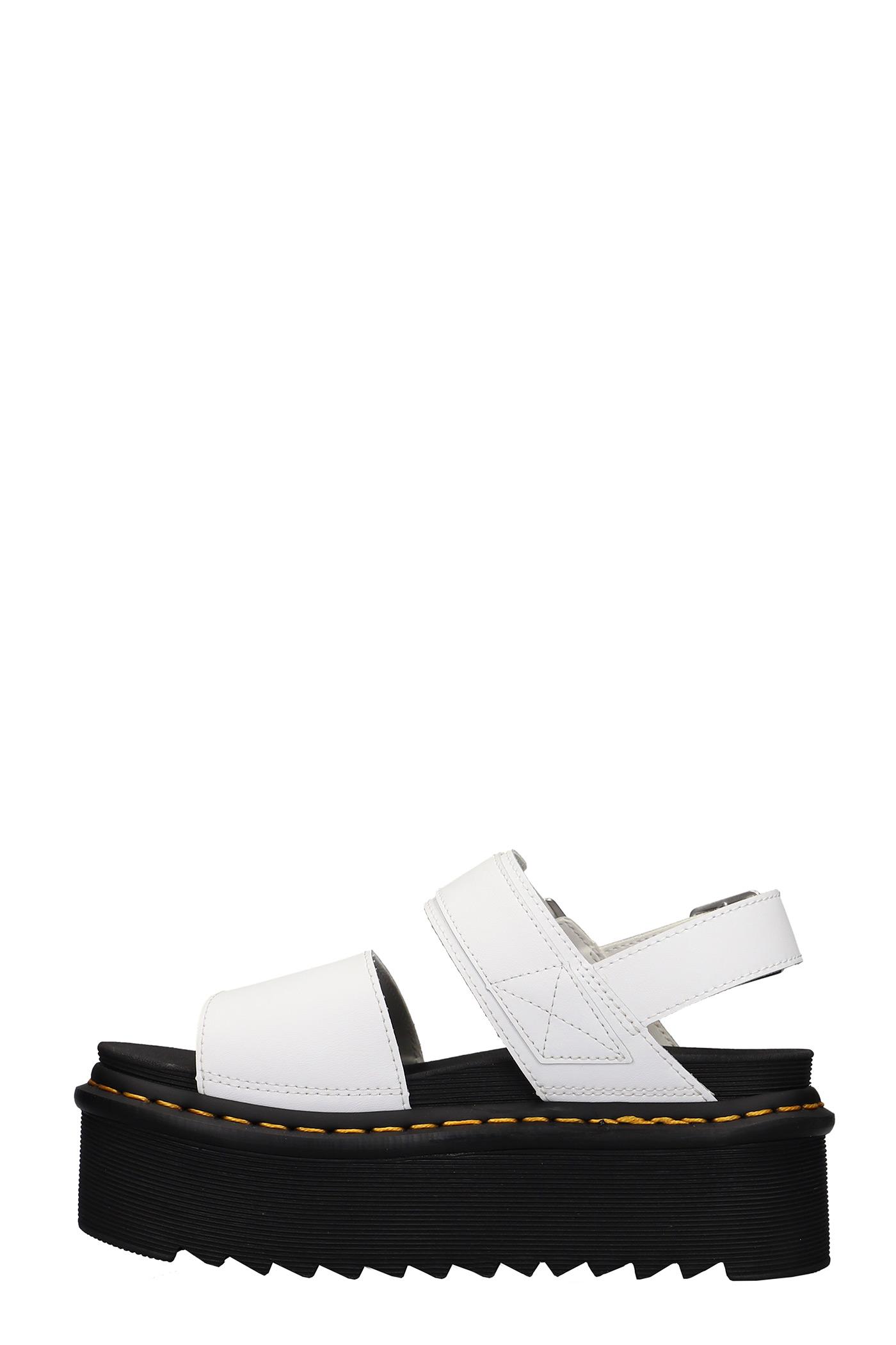Dr. Martens Voss Quad Sandals In Leather in White - Save 22% | Lyst