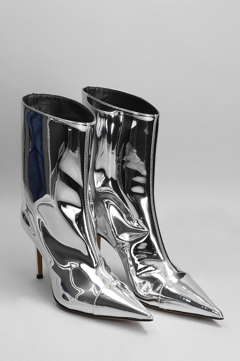Alexandre Vauthier High Heels Ankle Boots In Silver Polyuretan in Metallic  - Save 3% | Lyst