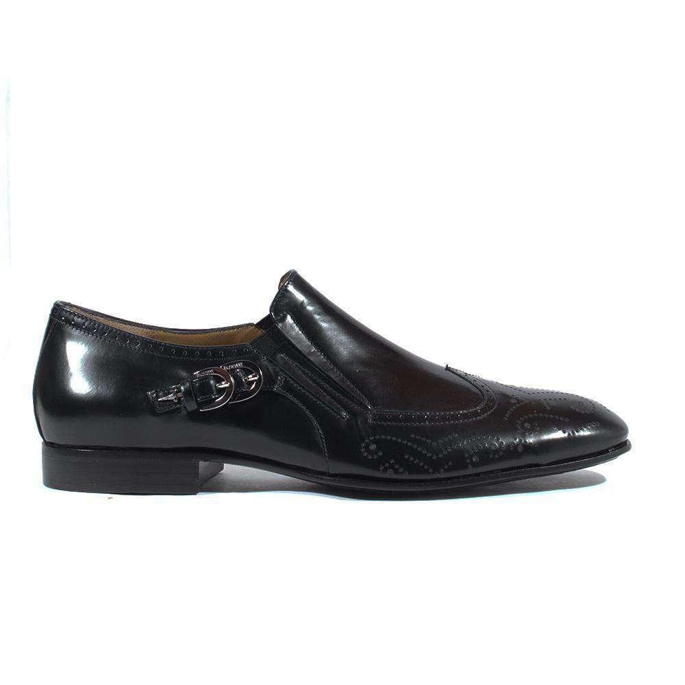 Cesare Paciotti Luxury Italian Men's Designer Shoes Black Woven Leather Loafers (CPM2365)