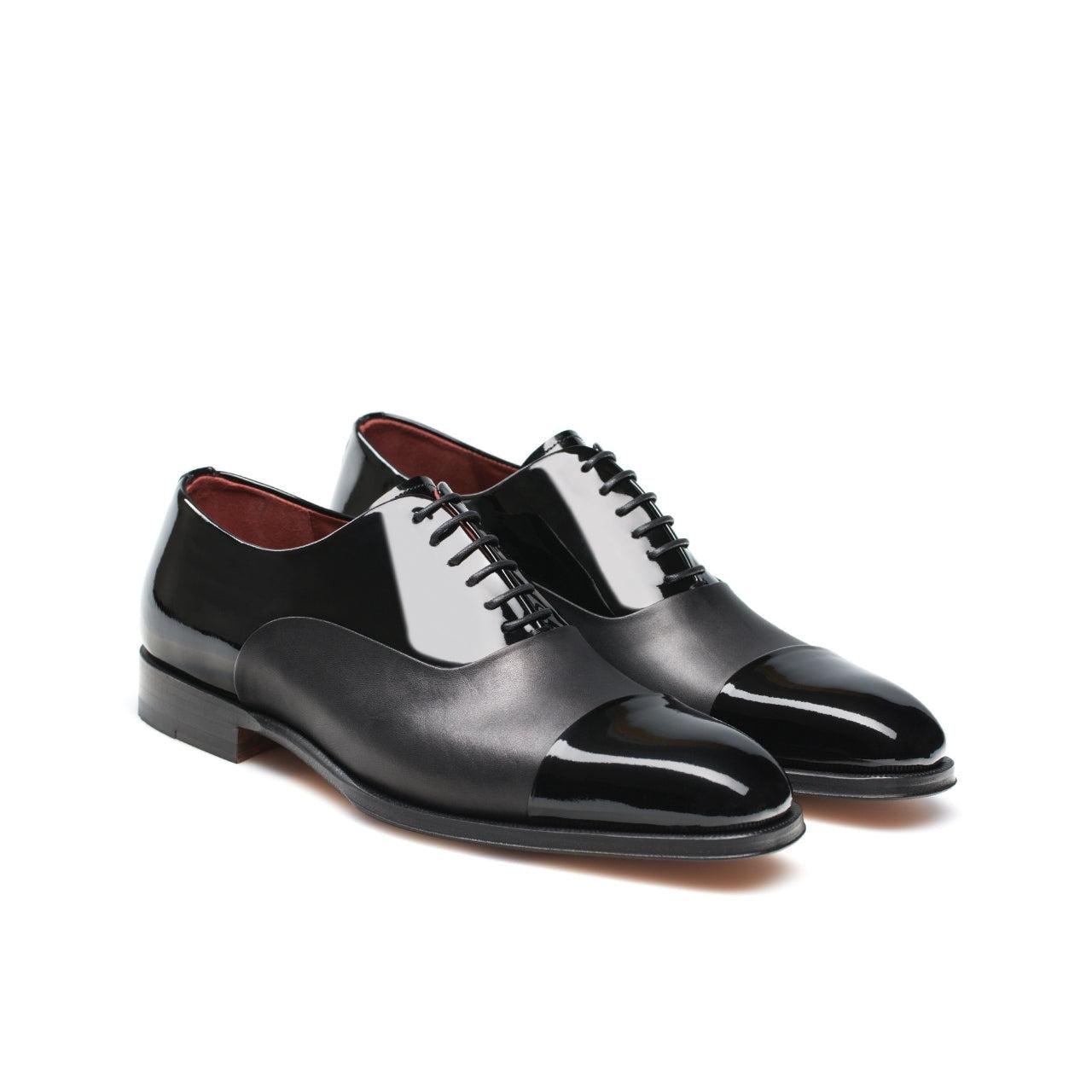 patent leather cap toe oxford