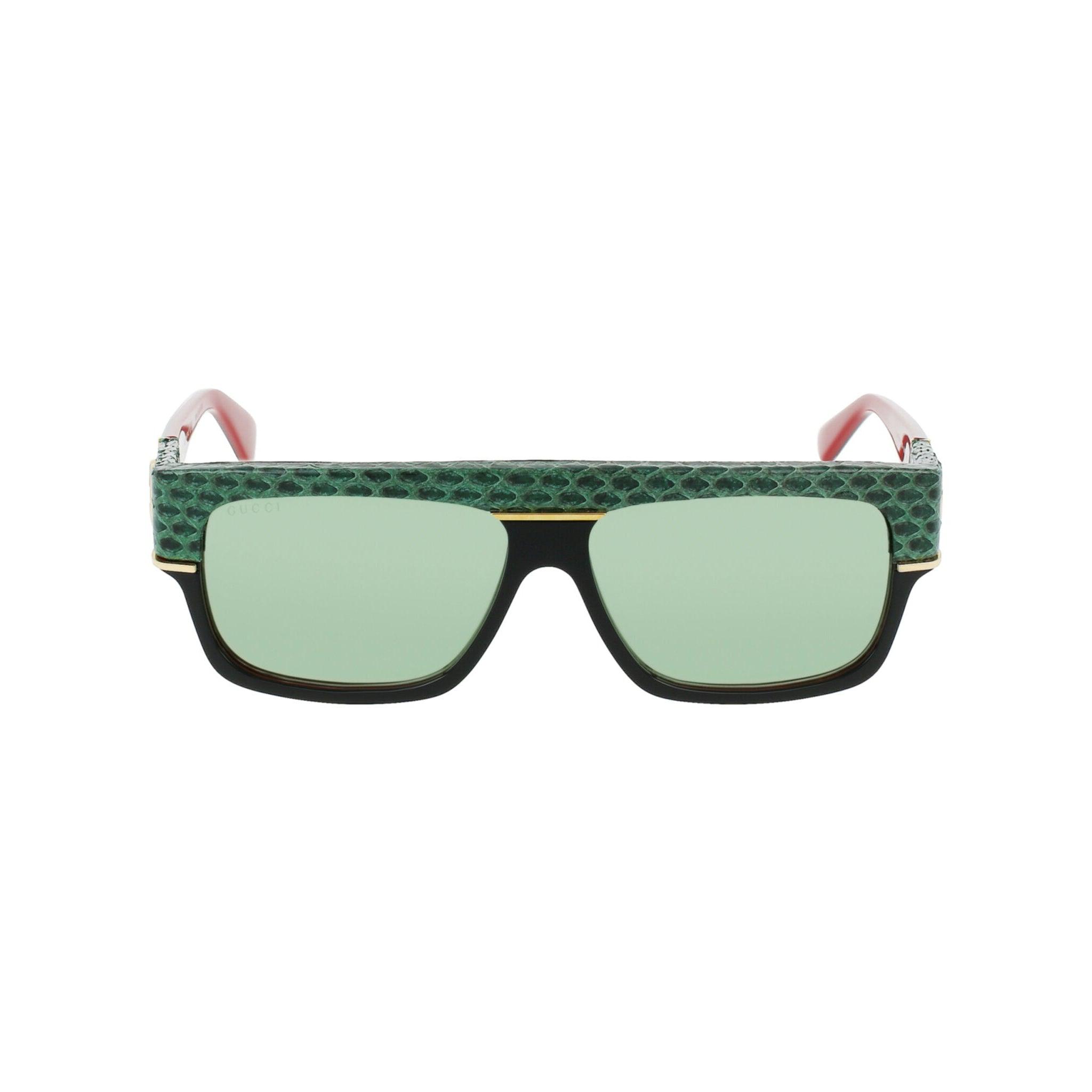 Gucci Square Frame Acetate Sunglasses Gg0483s In Green For Men Lyst