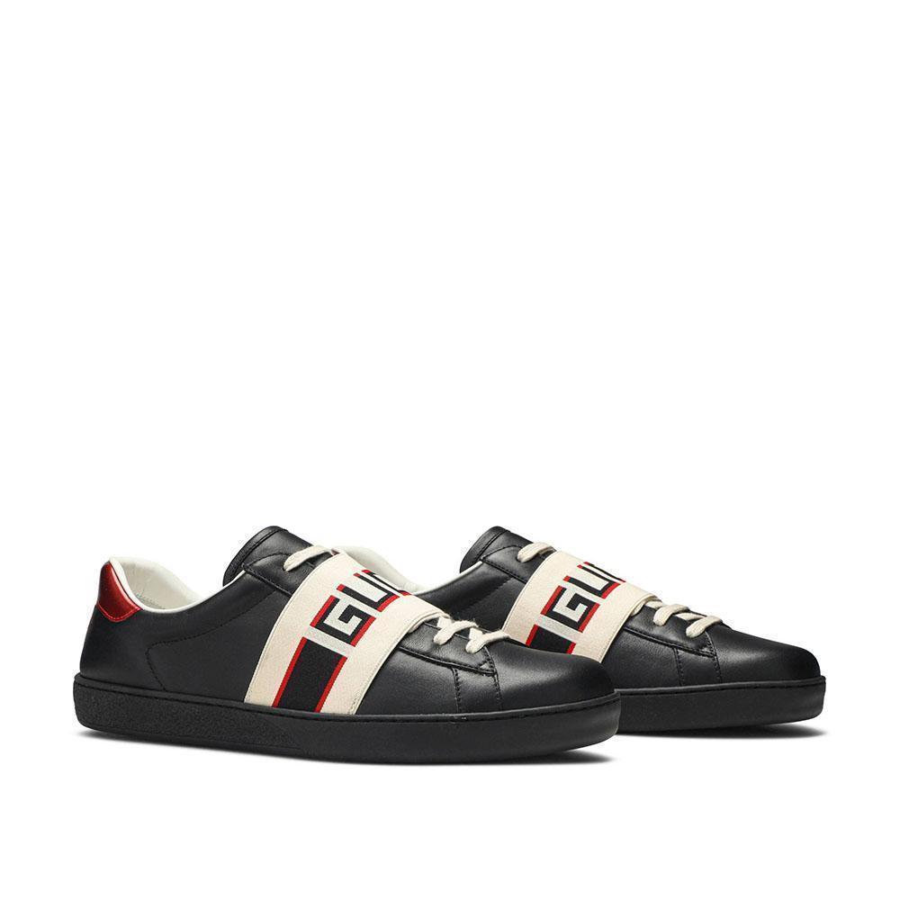 Gucci 523469 Ace Shoes Calf-skin Leather Casual Sneakers (GGM1715) in Black  for Men | Lyst