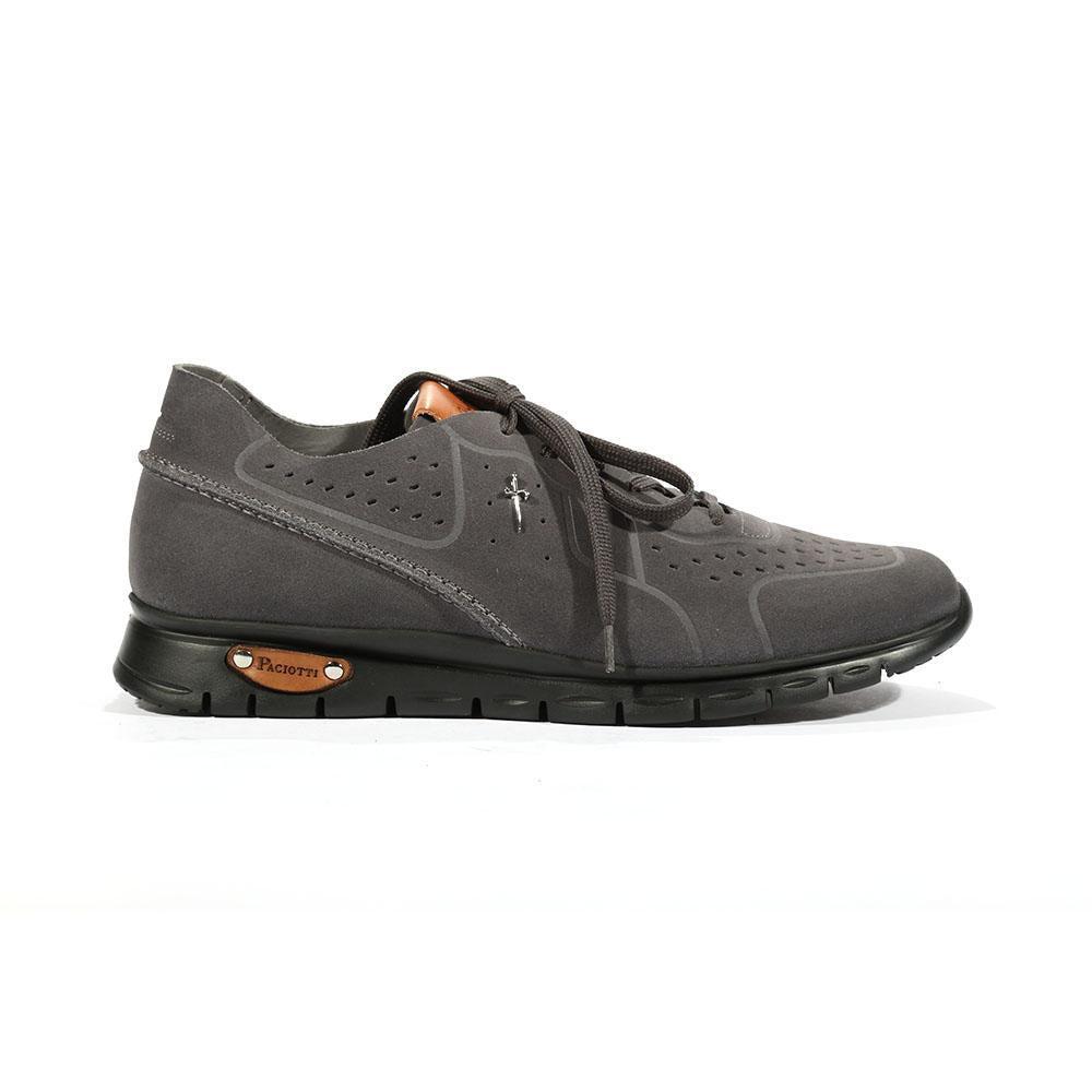 Cesare Paciotti Luxury Italian Sneakers 4us Madi Suede Antra Designer Shoes  (cpm5406) in Gray for Men | Lyst