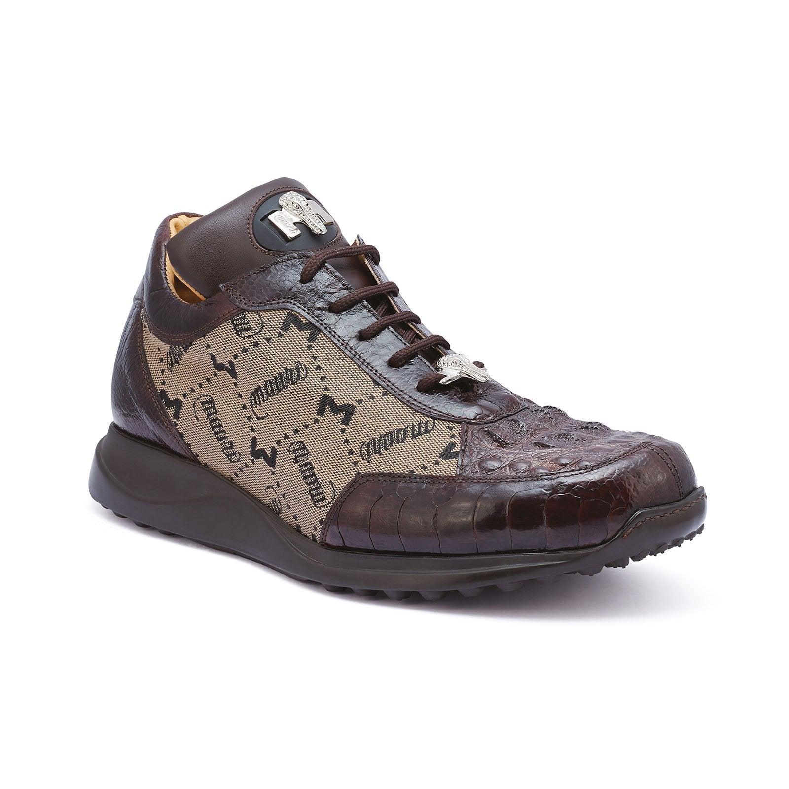 Mauri Carange 8741/2 Shoes Rust & Taupe Ostrich Leg / Hornback Crown /  Fabric Sneakers (ma5269) in Brown for Men | Lyst
