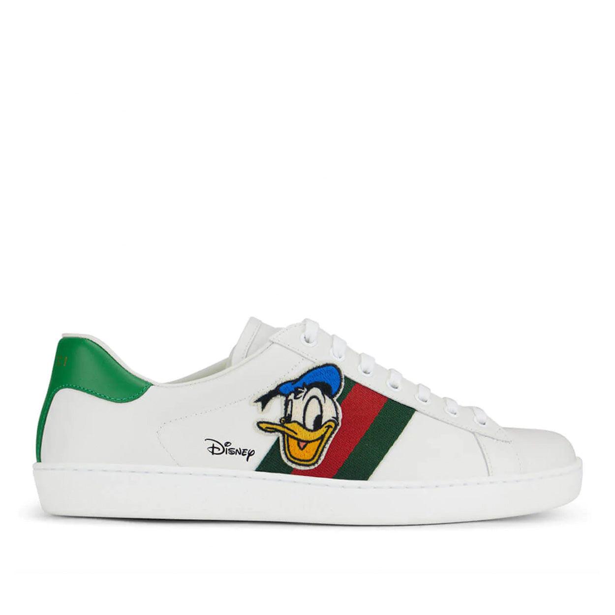 Gucci 649399 Ace Donald Duck Shoes in White for Men | Lyst